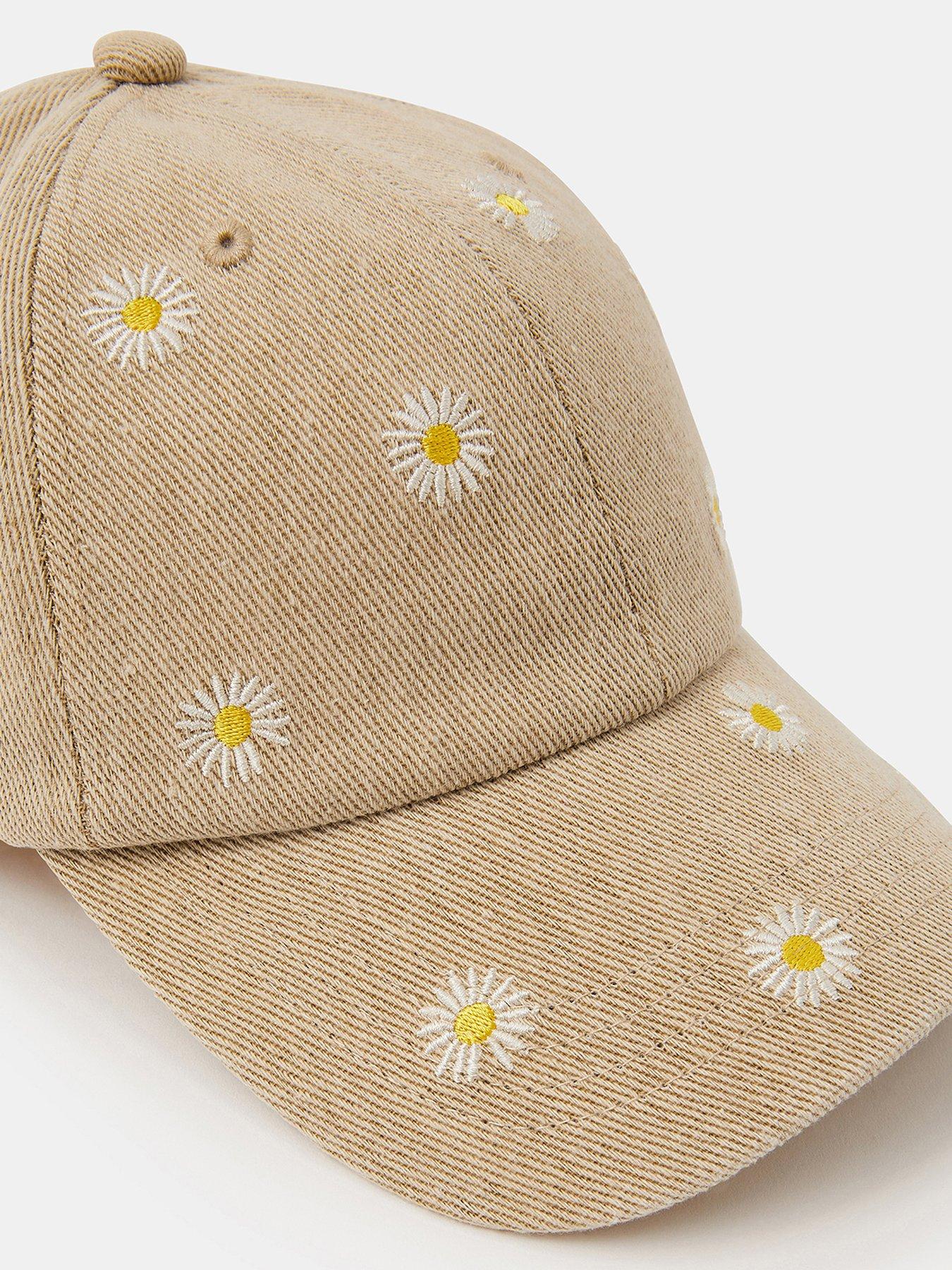 Image 4 of 4 of Accessorize Daisy Embroidered Baseball Cap