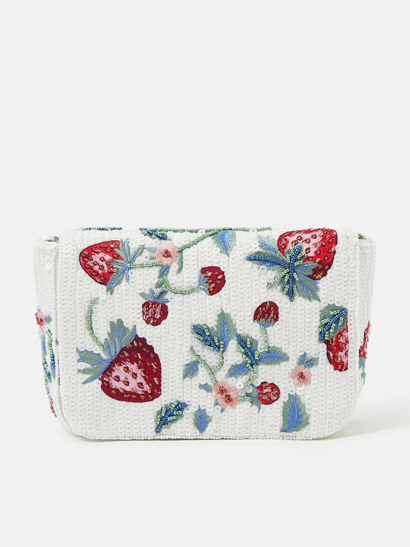 Accessorize Beaded Strawberry Crossbody Bag