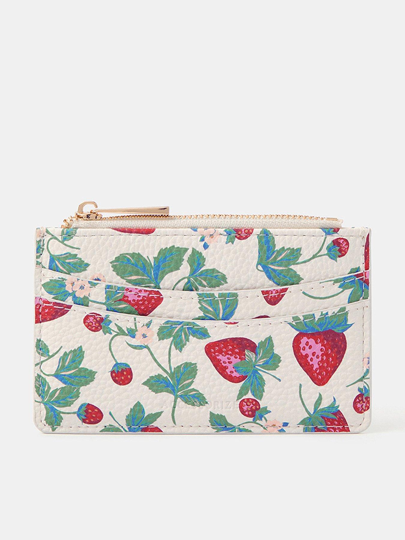 Accessorize Strawberry Print Card Holder