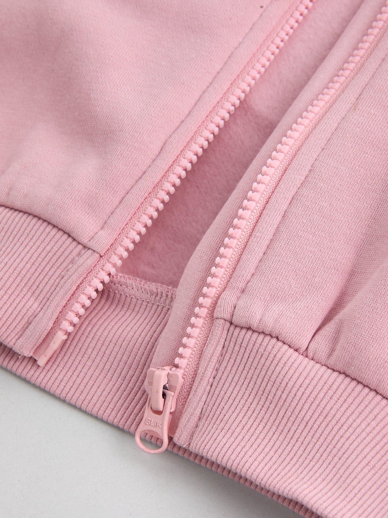 Image 4 of 5 of The Very Collection Girls Core Basic Zip Up Hoody - Pink