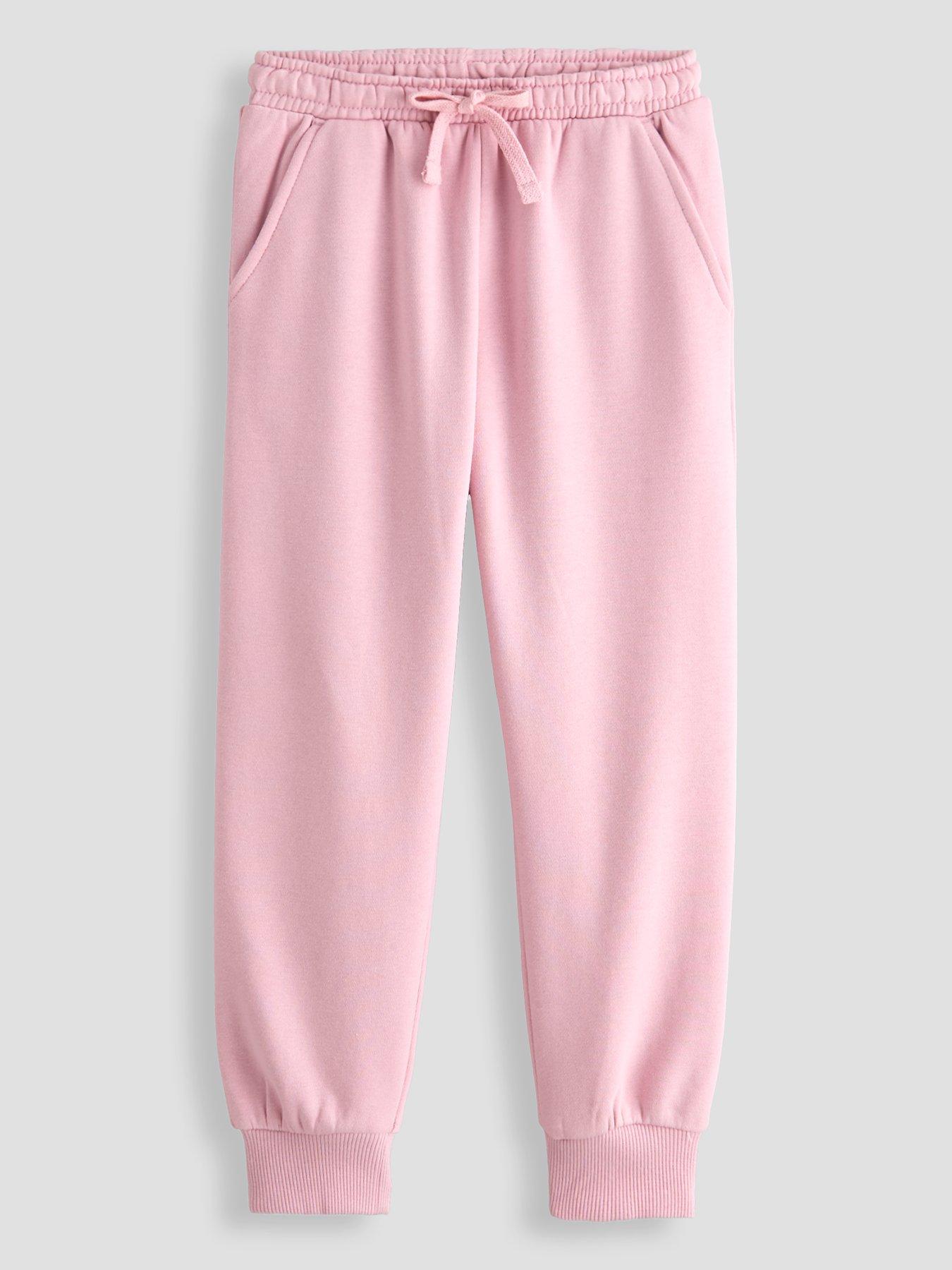 The Very Collection Girls Cuff Leg Basic Joggers - Light Pink