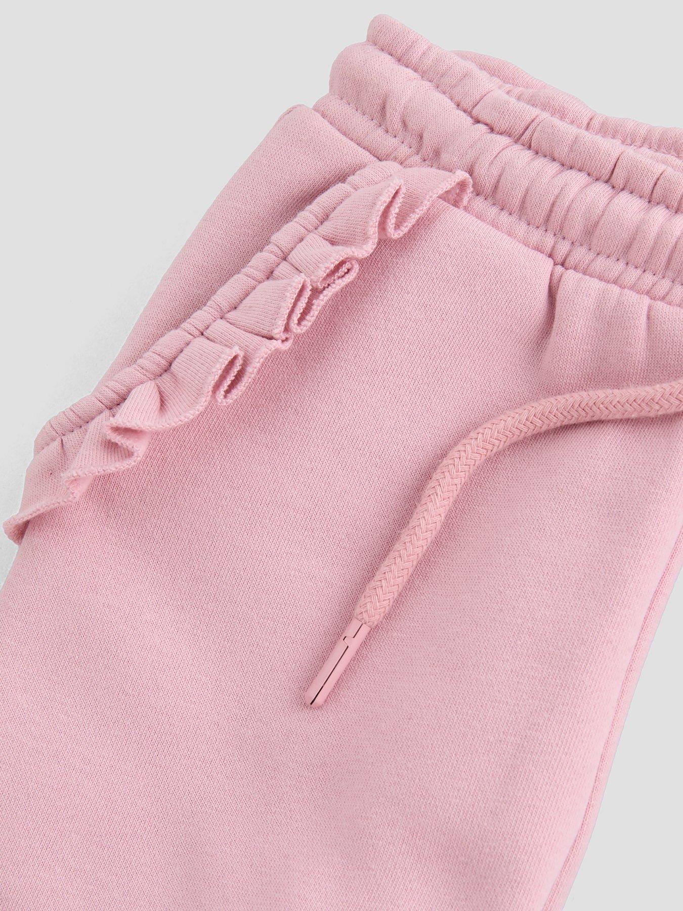 Image 4 of 5 of The Very Collection Girls Frill Neck Sweat Basic Set - Pink