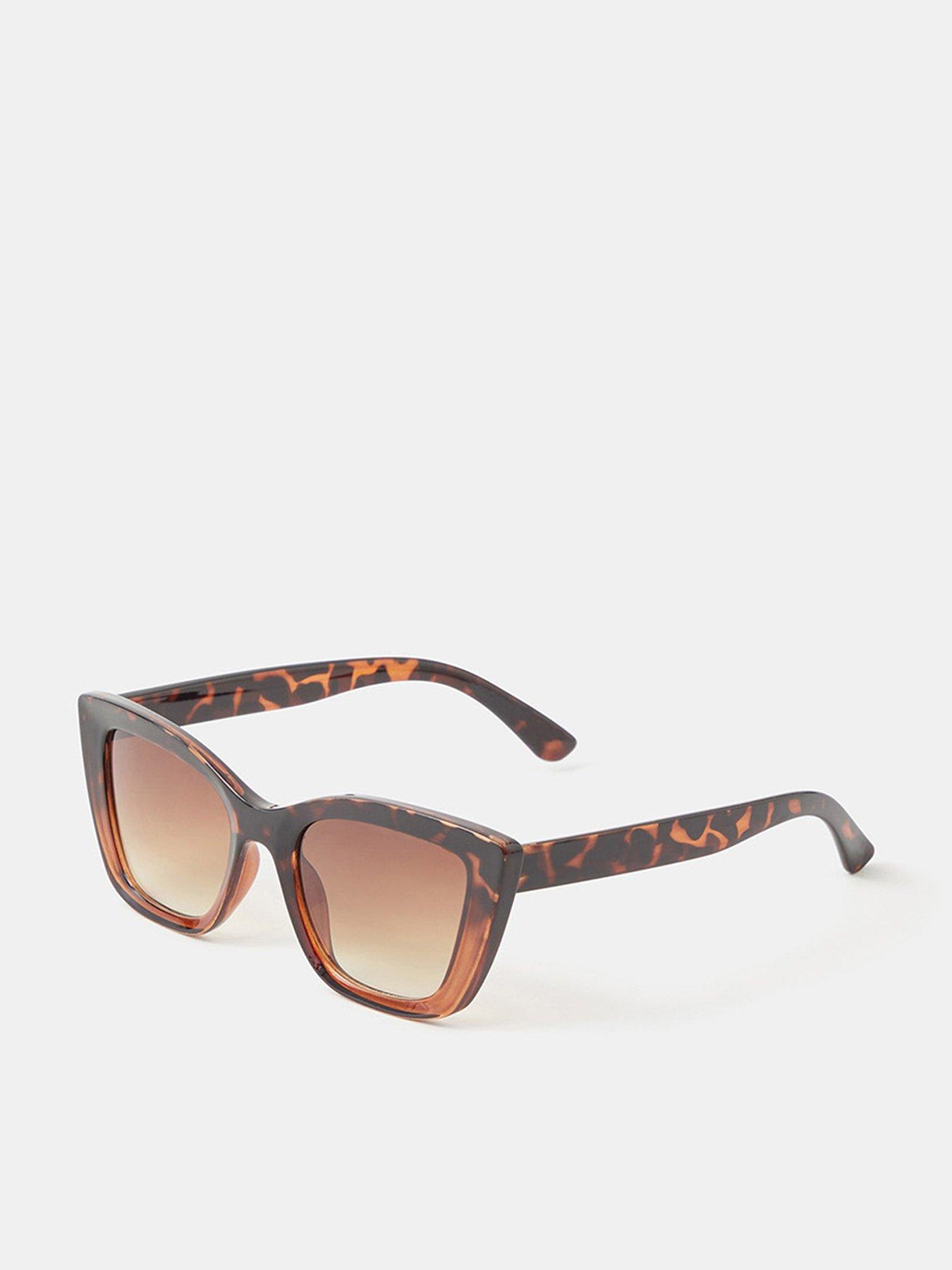 Image 1 of 3 of Accessorize Tort Cat Eye Sunglasses