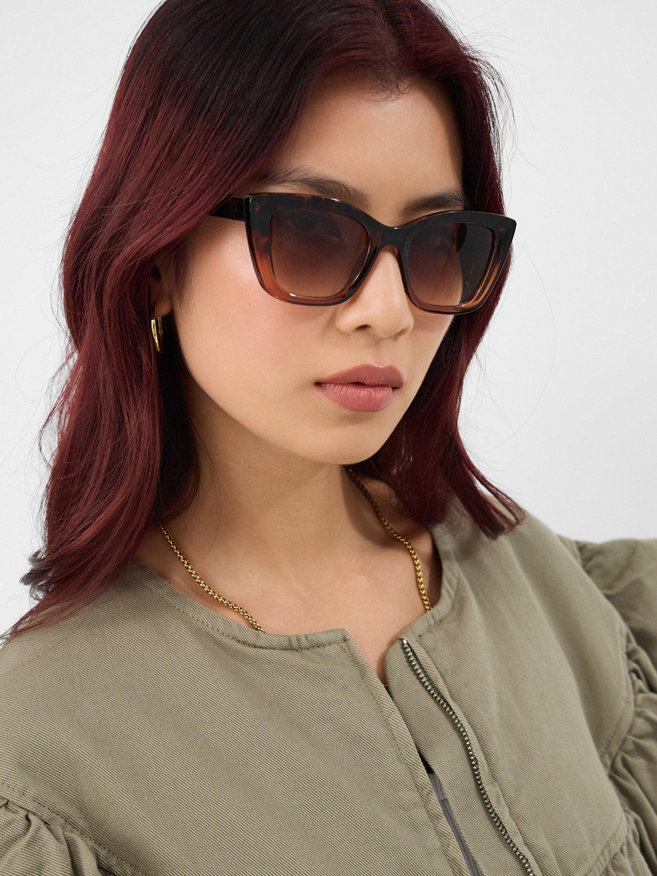 Image 2 of 3 of Accessorize Tort Cat Eye Sunglasses