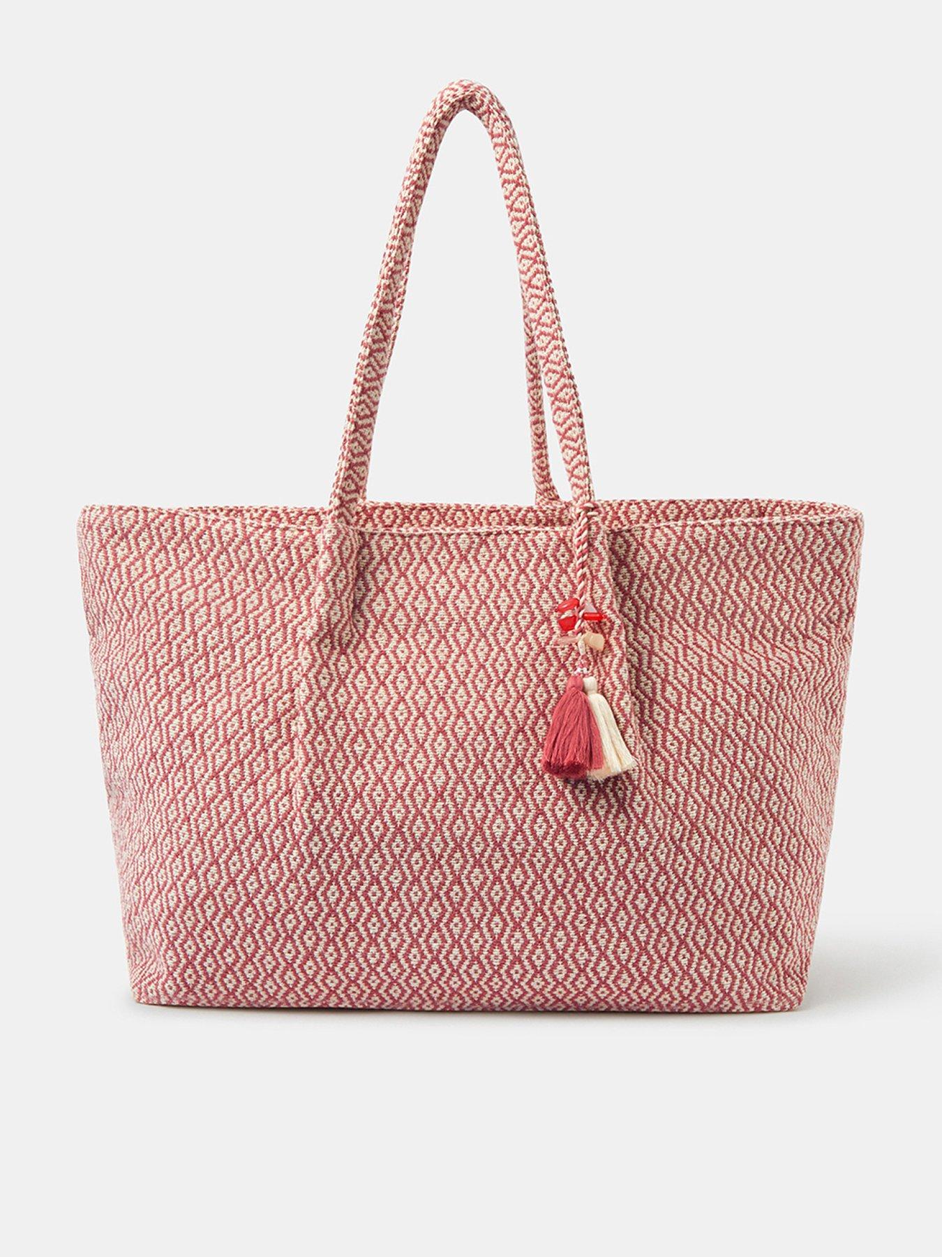 Image 1 of 6 of Accessorize Woven Aztec Shopper Bag