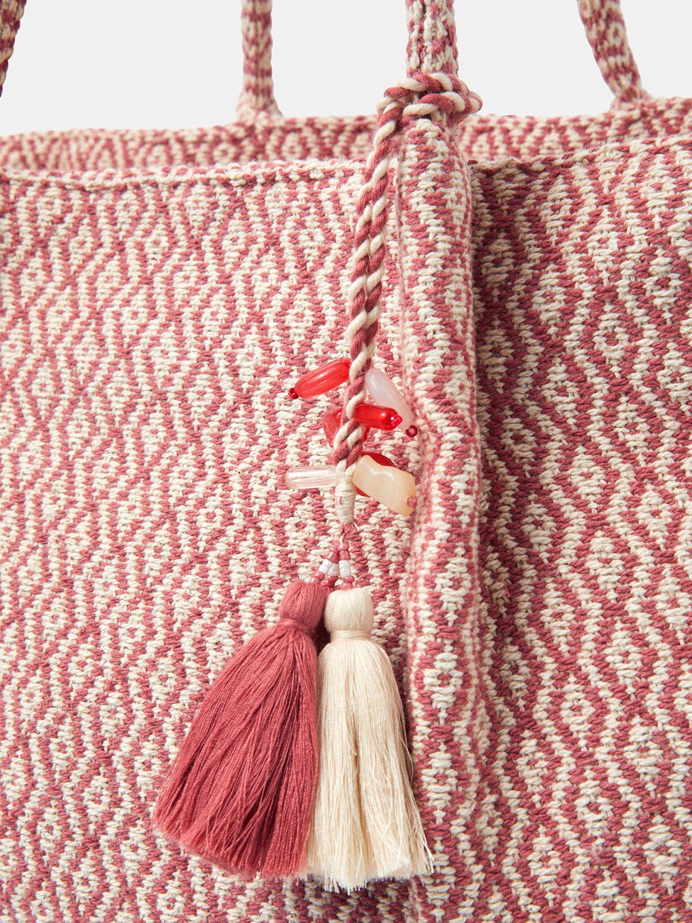 Image 4 of 6 of Accessorize Woven Aztec Shopper Bag