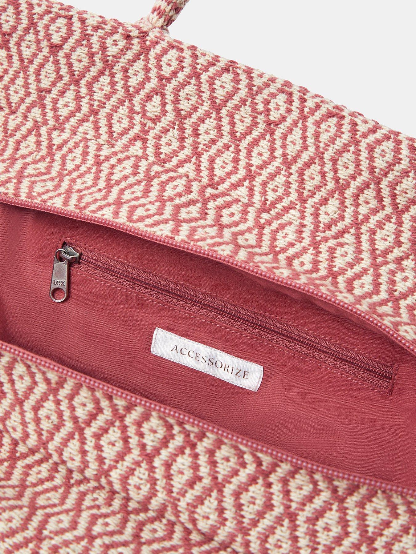 Image 5 of 6 of Accessorize Woven Aztec Shopper Bag