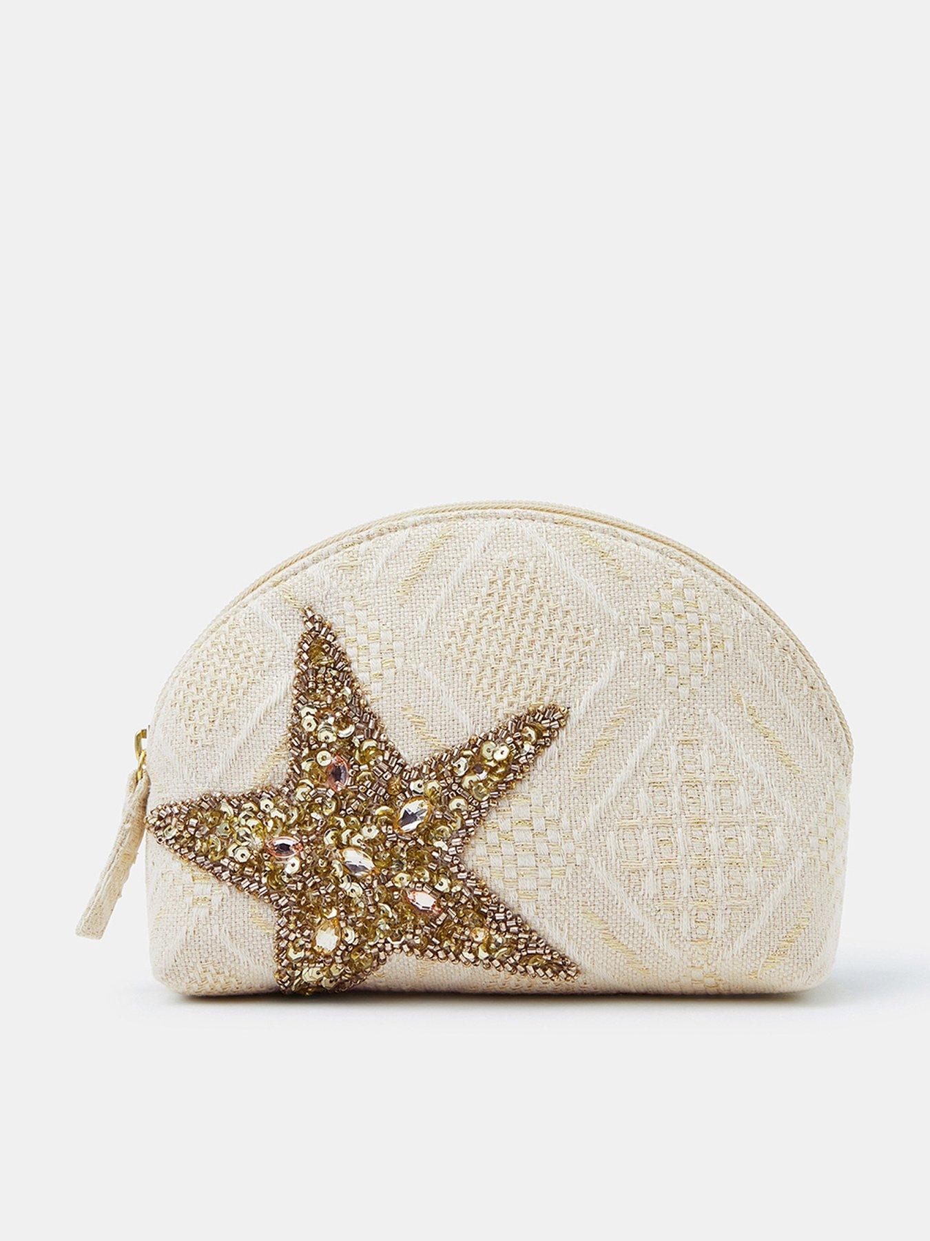 Image 1 of 3 of Accessorize Embellished Starfish Make Up Bag