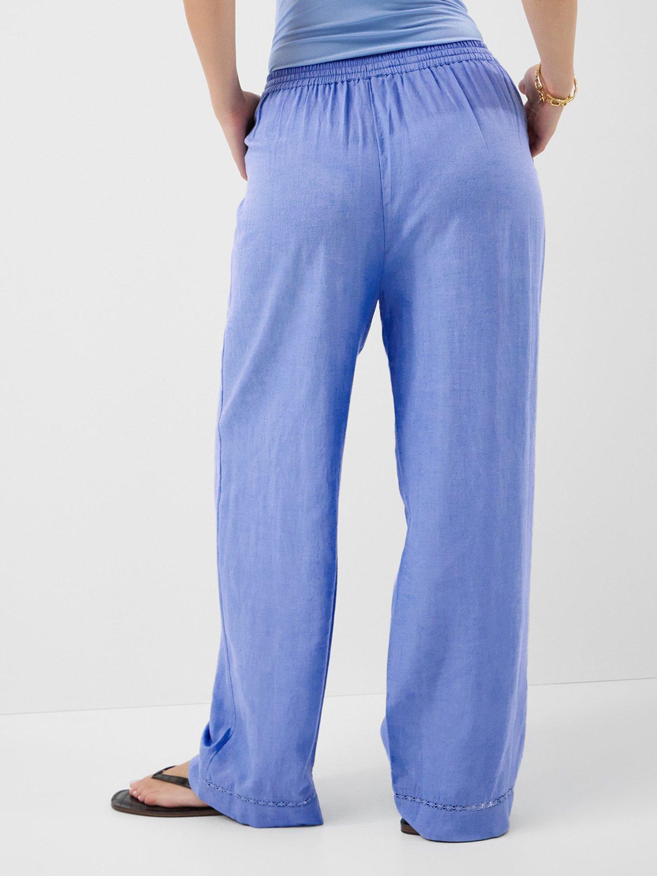 Image 2 of 5 of Accessorize Lace Trim Wide Leg Beach Trousers