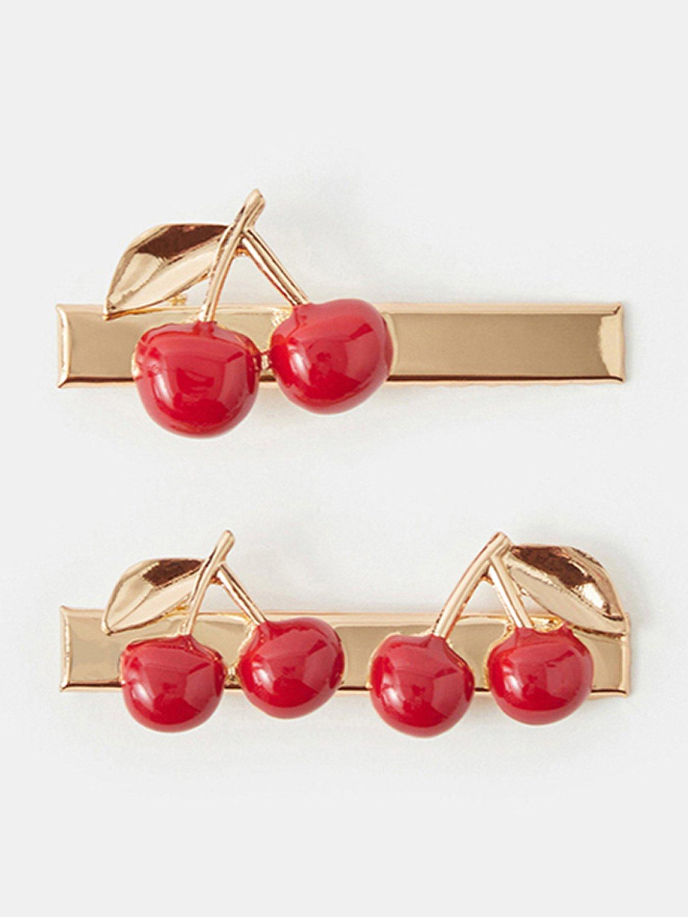 Accessorize 2-pack Cherry Salon Hair Clips