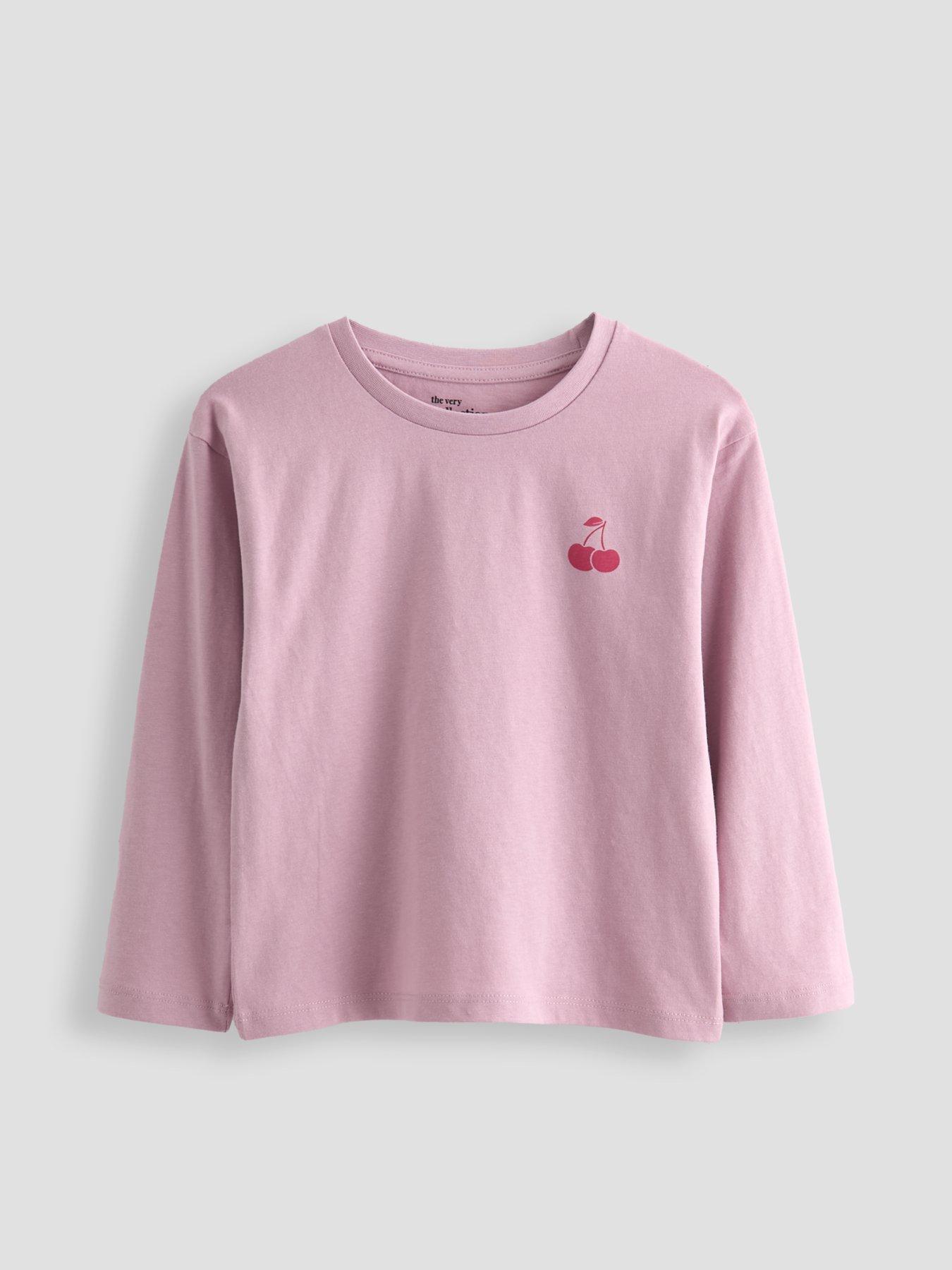 Image 4 of 5 of The Very Collection Girls 4 Pack Cotton Long Sleeve T-Shirts (9 months - 7 years) - Print