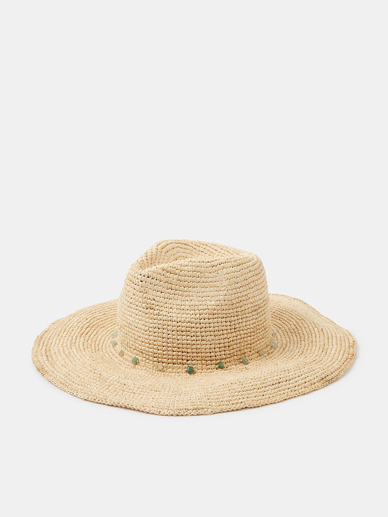Accessorize Bead Trim Fedora Hat