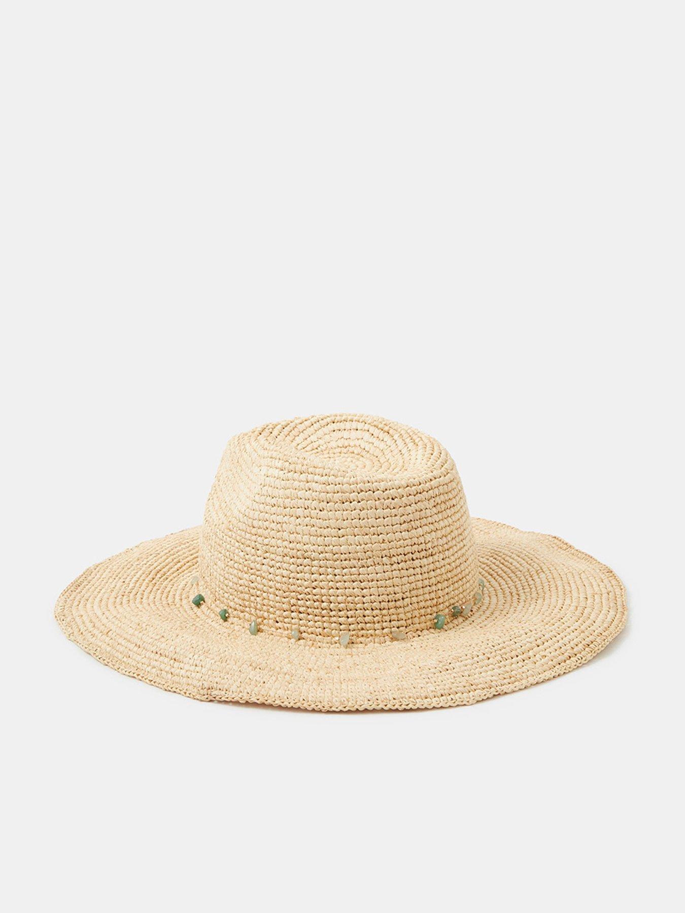 Image 3 of 4 of Accessorize Bead Trim Fedora Hat