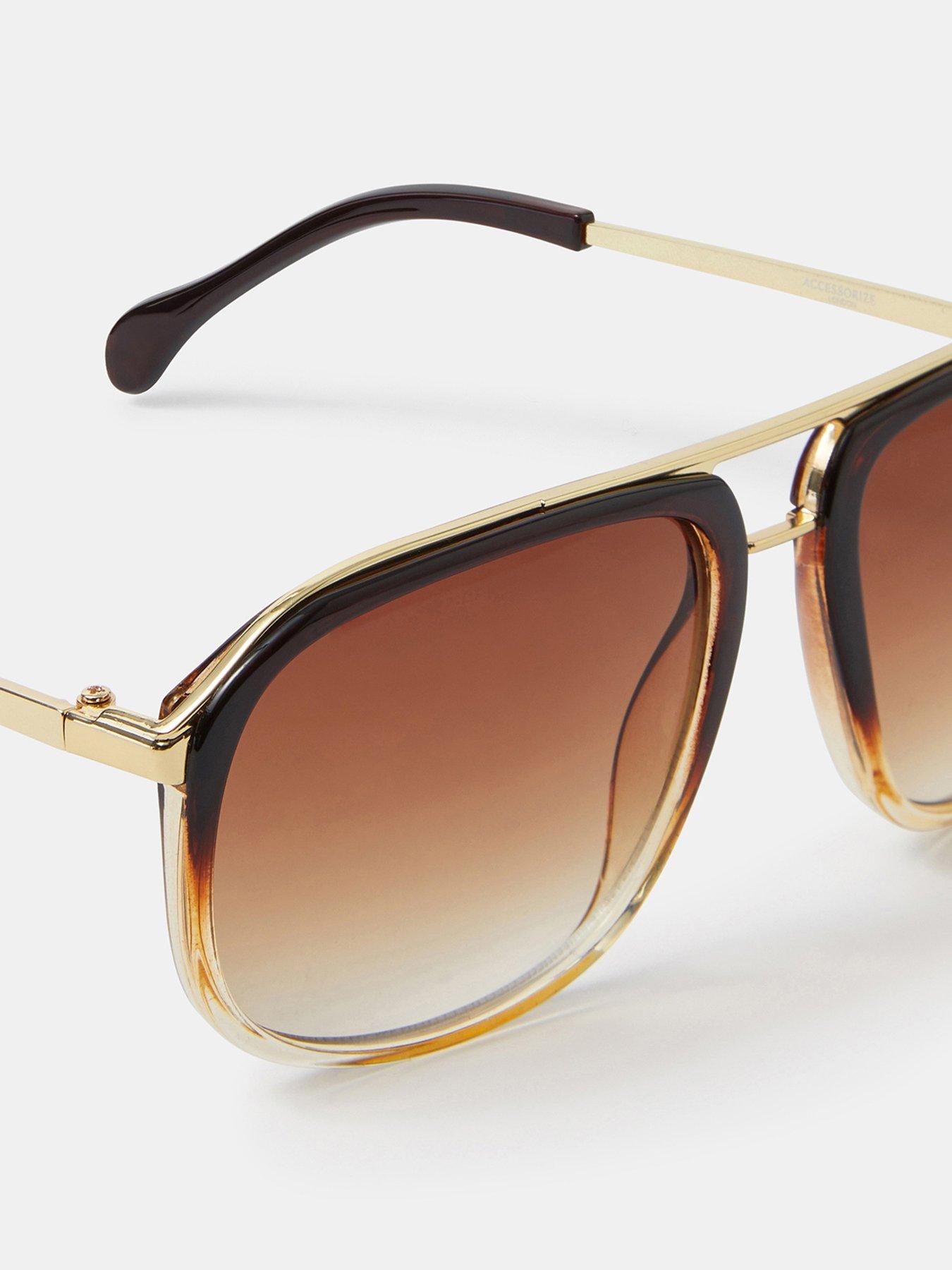 Image 2 of 2 of Accessorize Ombr&atilde;&copy; Aviator Sunglasses