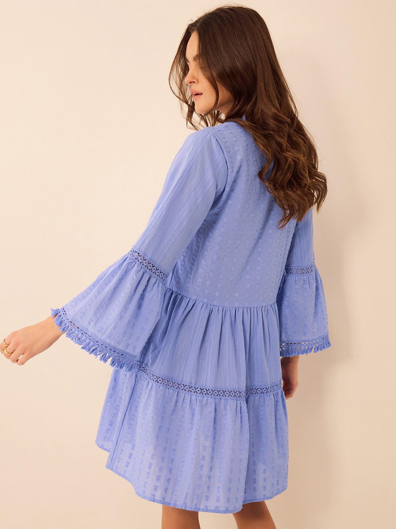 beach dress accessorize Lace Trim Midi Beach Dress Pink | Dresses