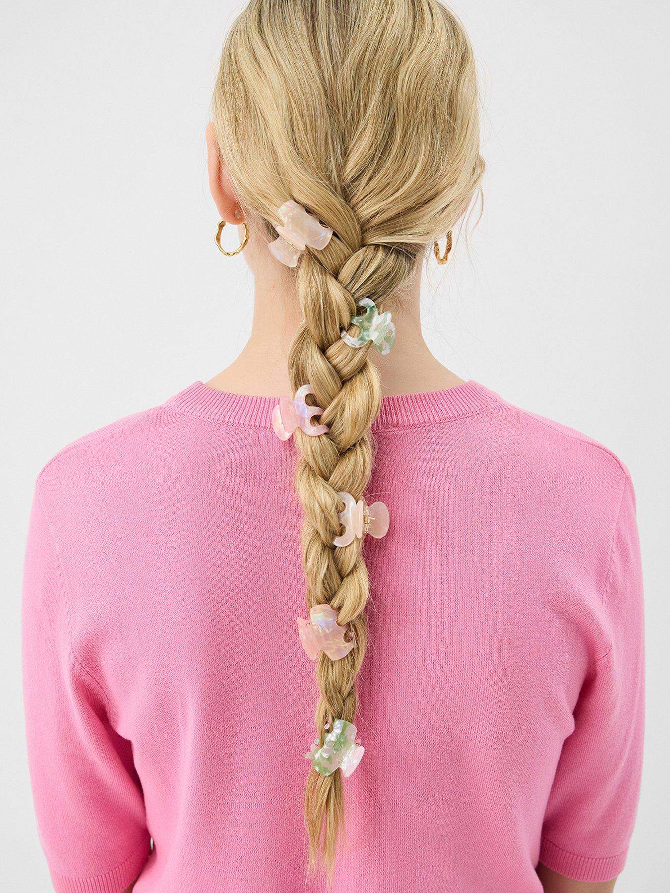 Image 2 of 3 of Accessorize 6-pack Mini Iridescent Claw Clips