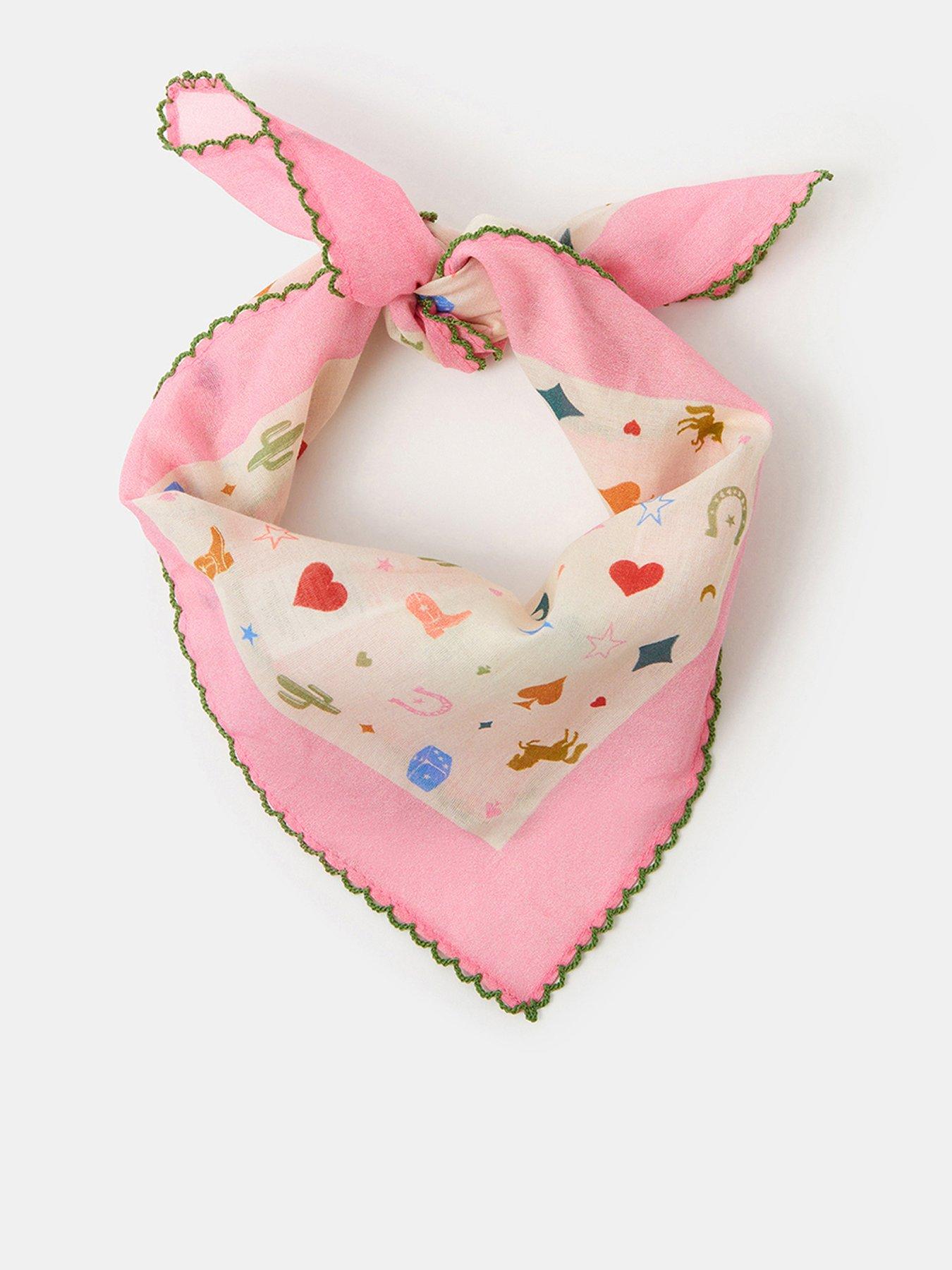 Accessorize Cowboy Print Square Cotton Scarf