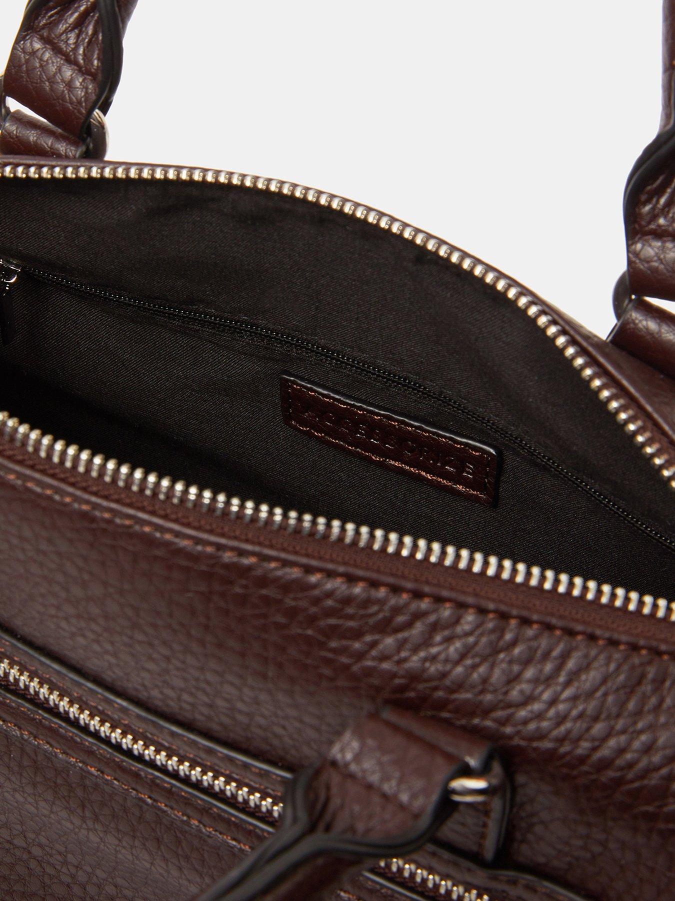 Image 5 of 5 of Accessorize Faux Leather Zip Handbag