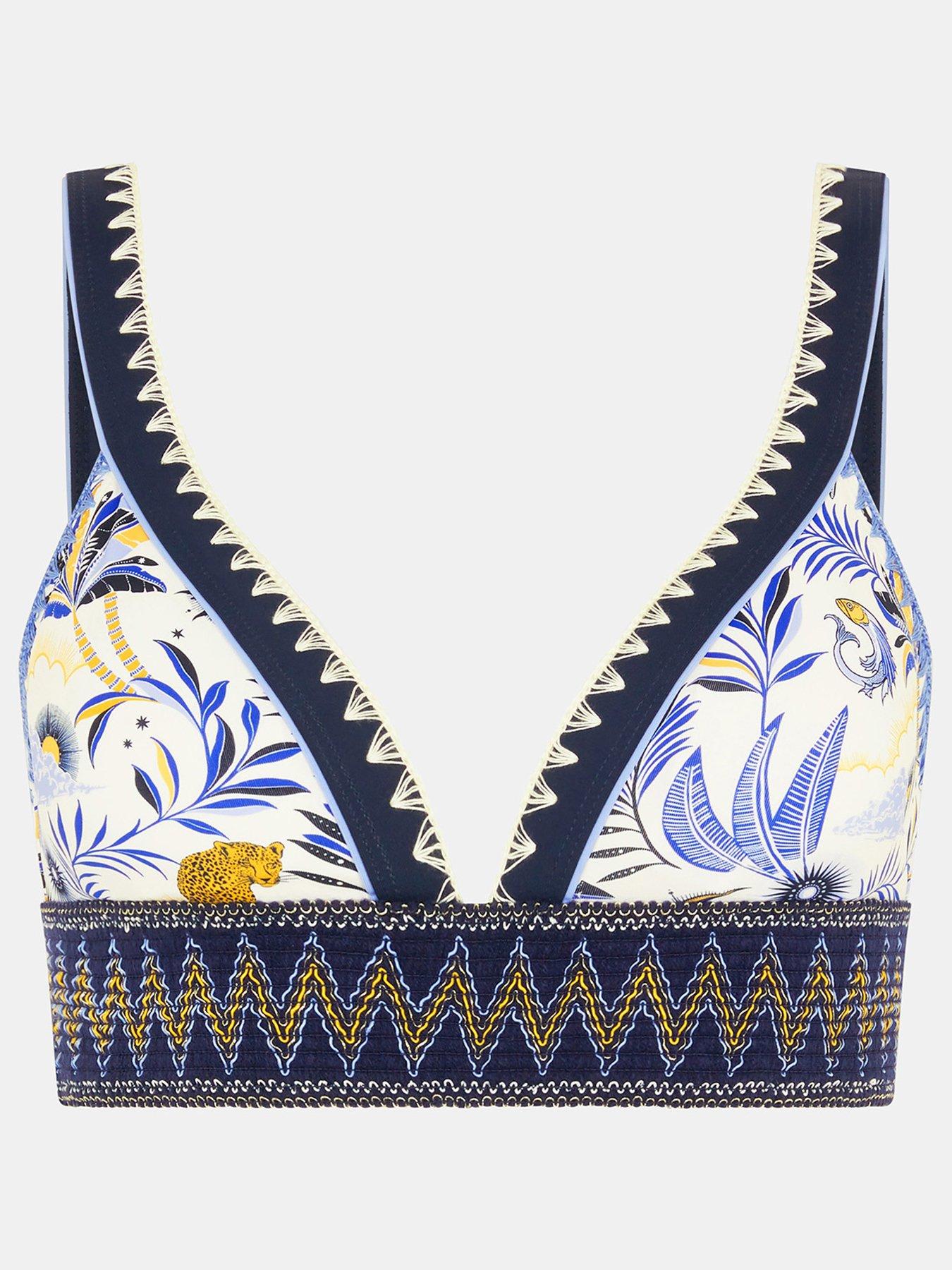 Image 3 of 4 of Accessorize Celestial Print Band Bikini Top