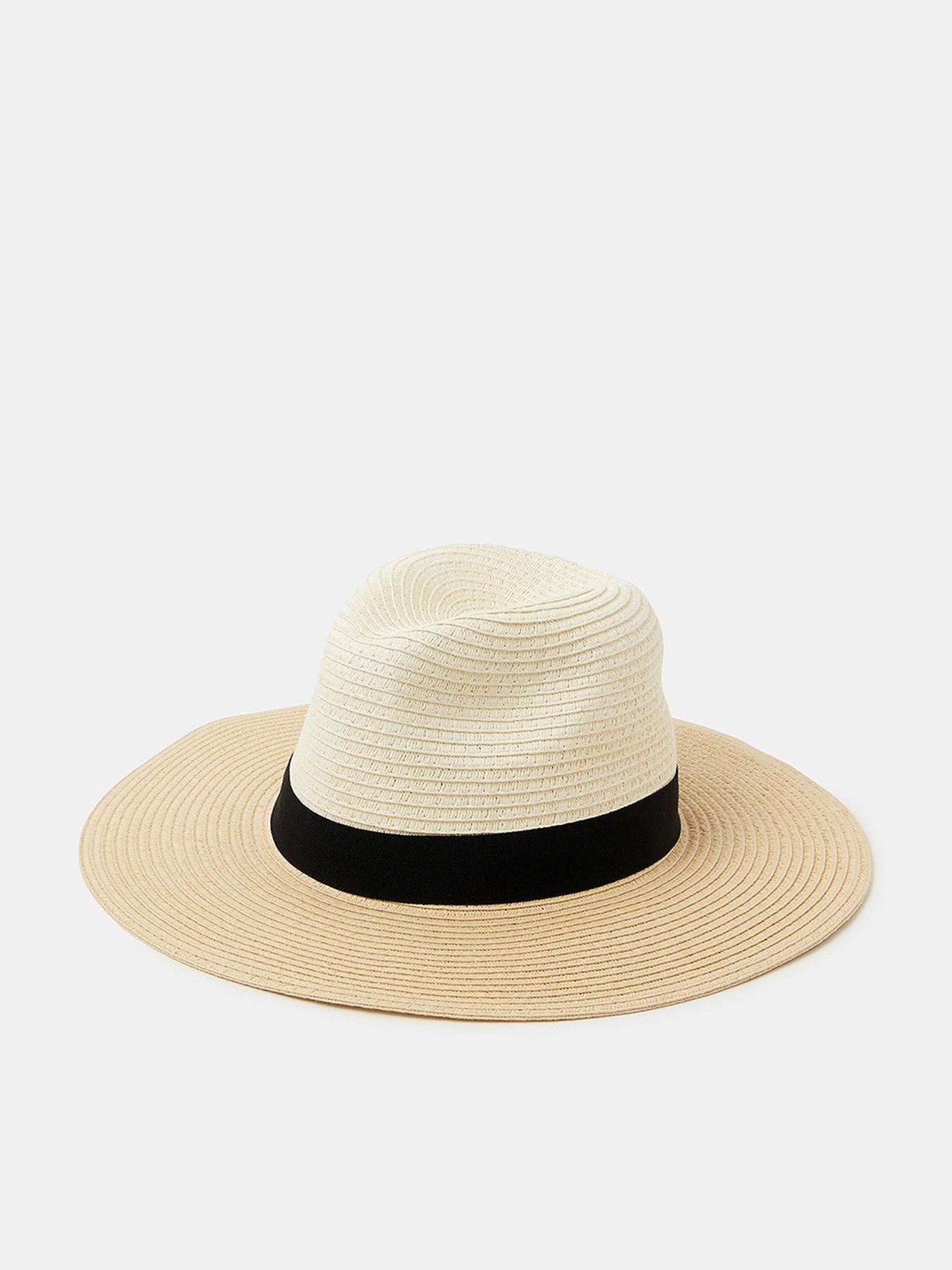 Accessorize Straw Fedora Hat