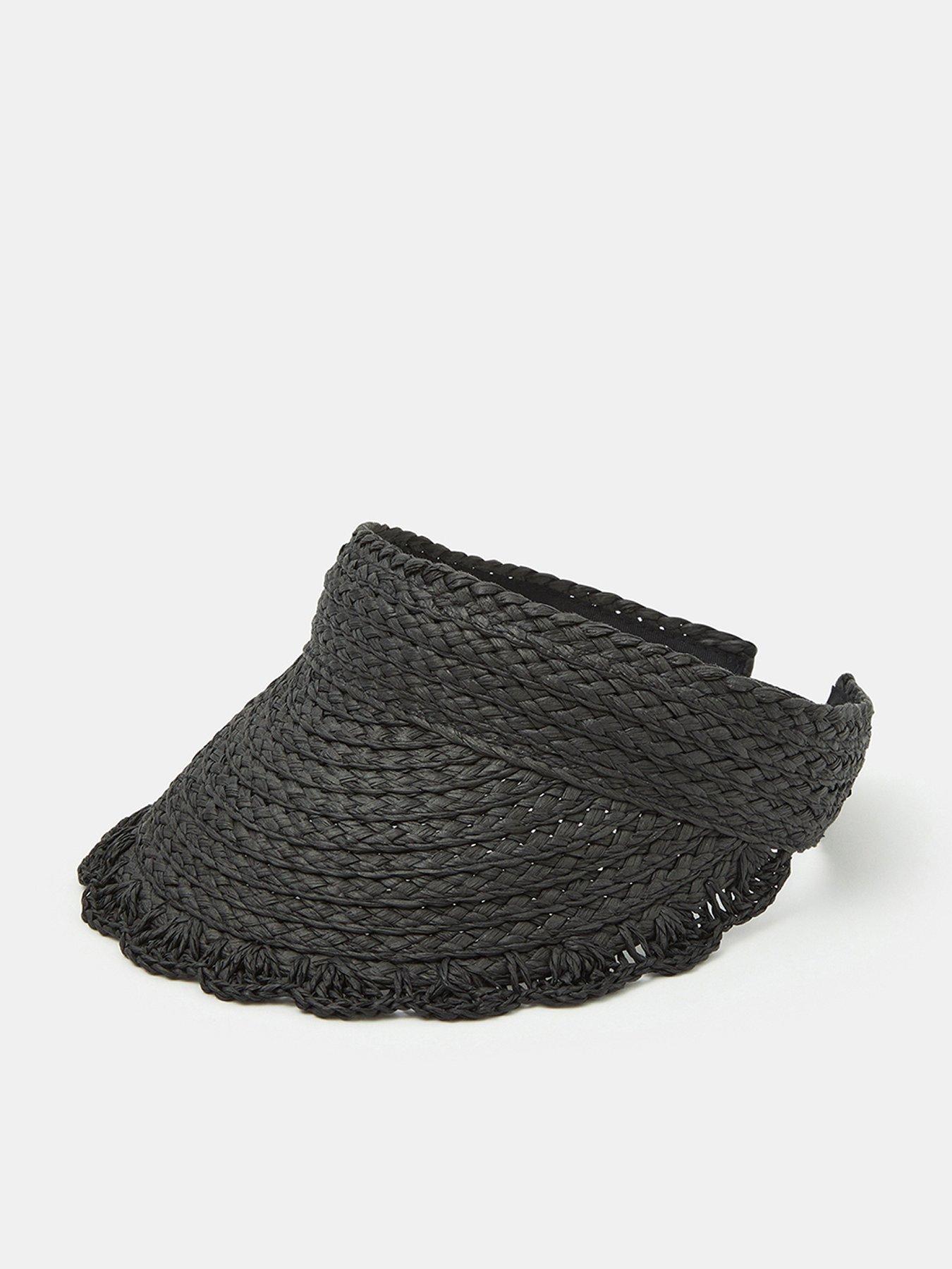Image 1 of 4 of Accessorize Woven Scallop Trim Sun Visor
