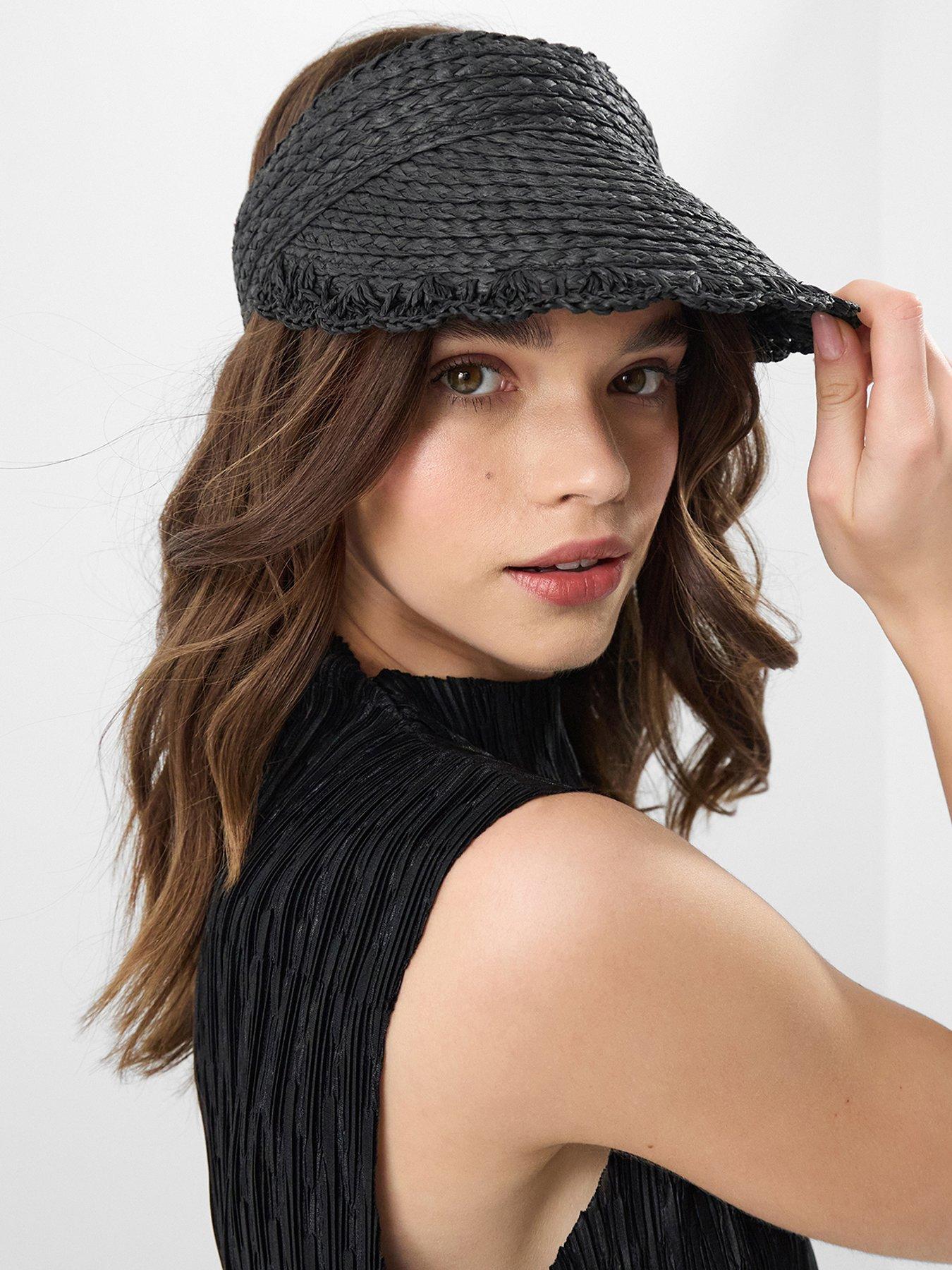 Image 2 of 4 of Accessorize Woven Scallop Trim Sun Visor