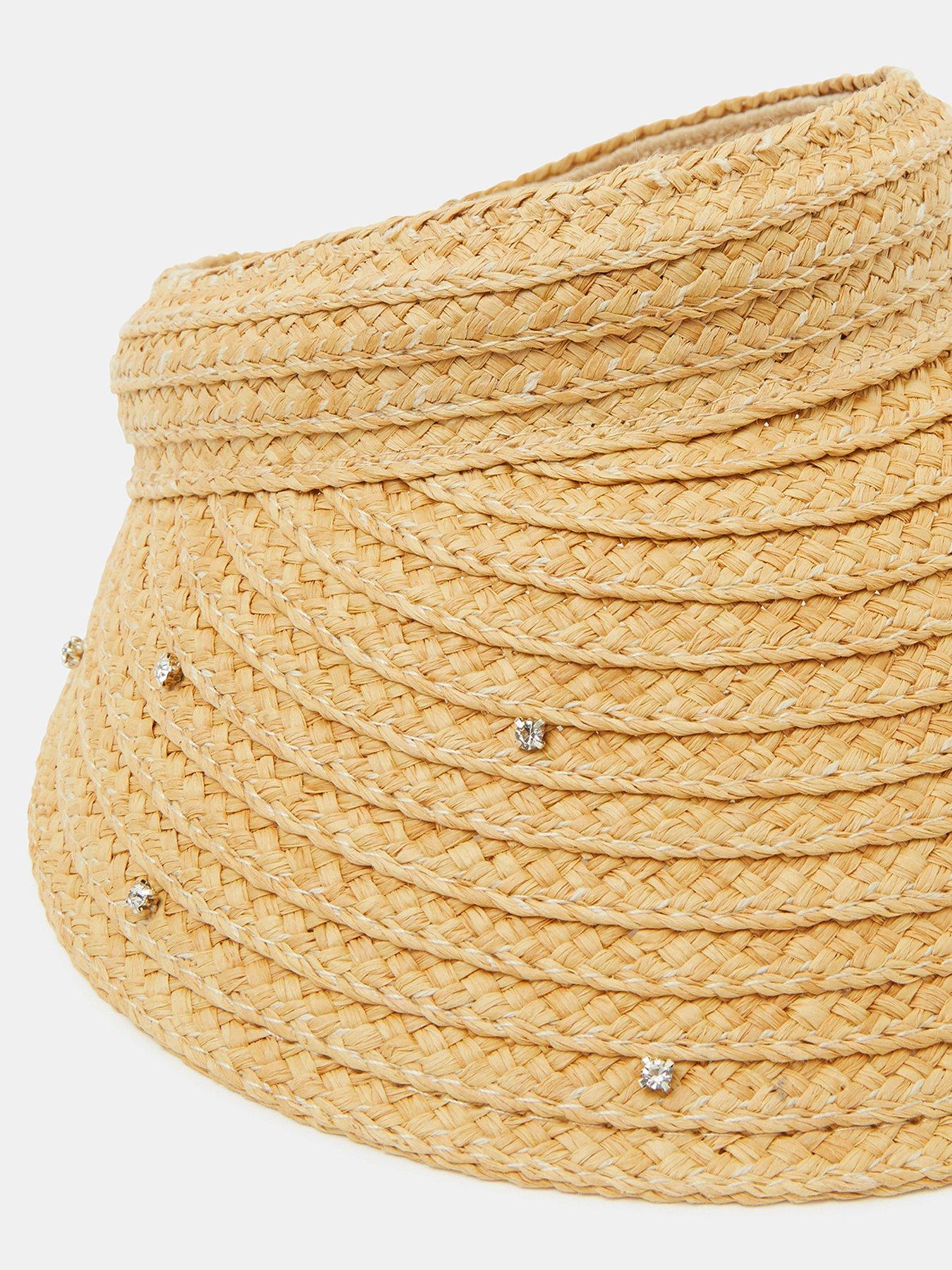 Image 4 of 4 of Accessorize Diamant&atilde;&copy; Embellished Woven Sun Visor