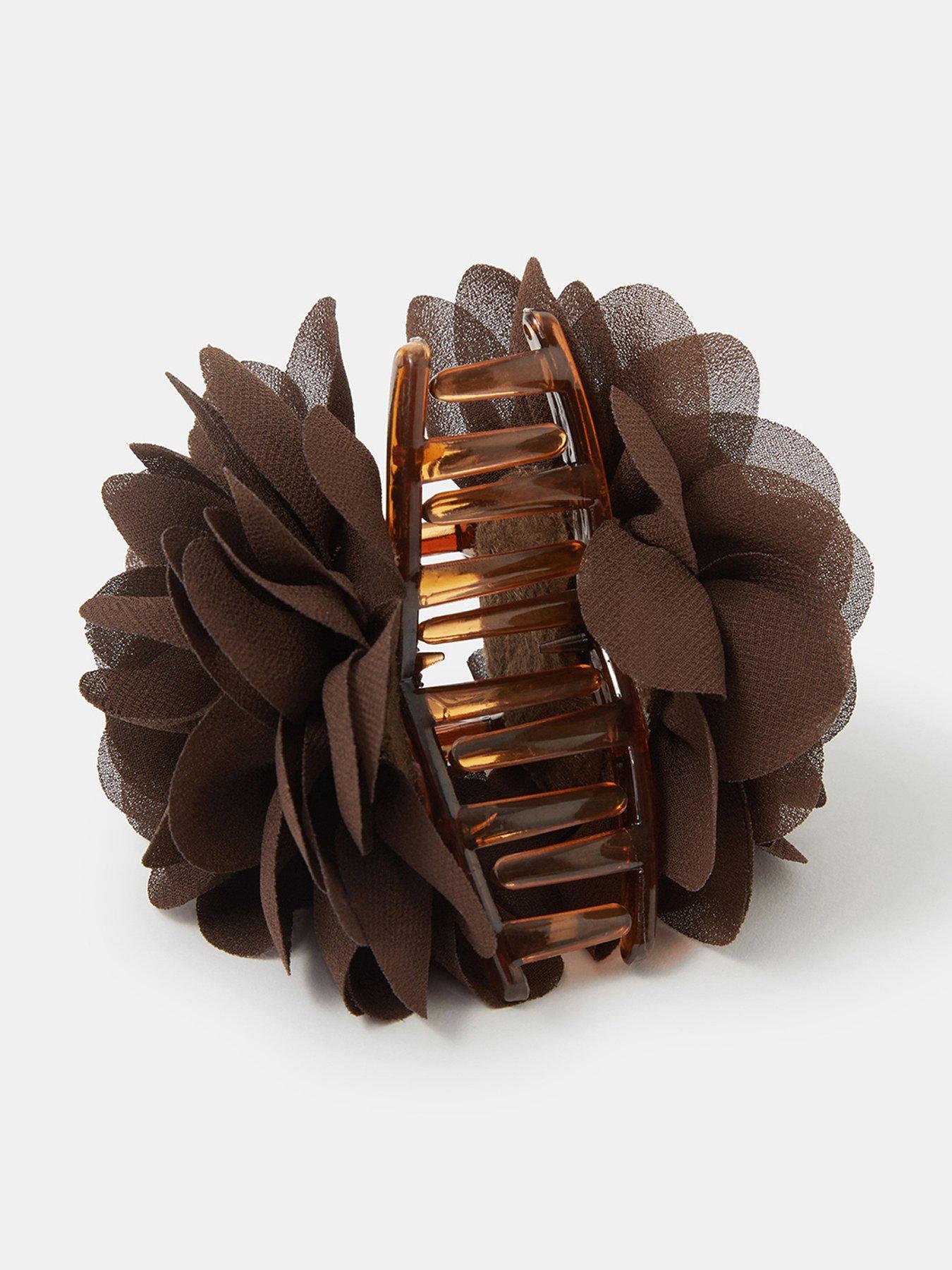 Image 1 of 2 of Accessorize Chiffon Flower Claw Clip
