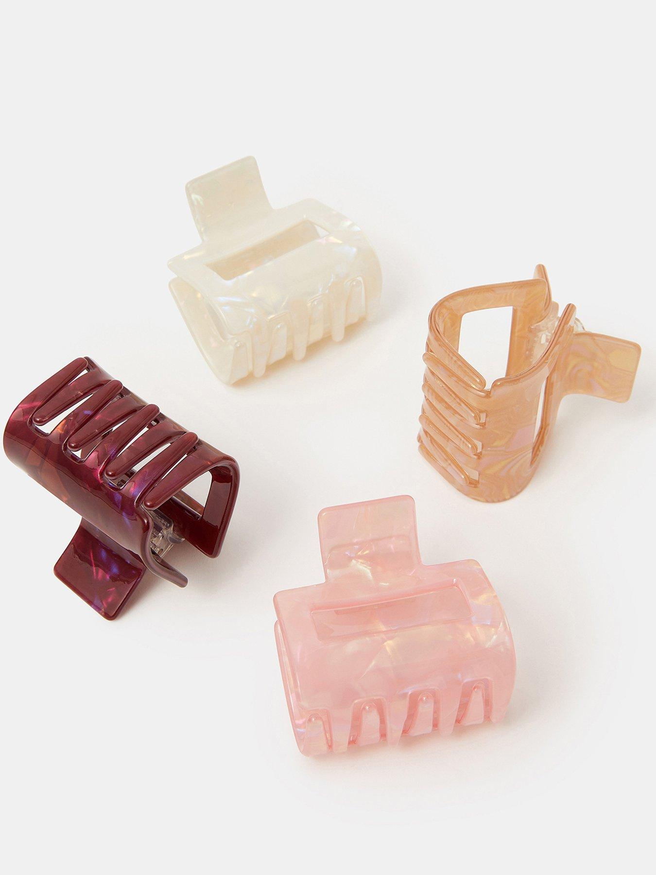 Image 3 of 3 of Accessorize 4-pack Iridescent Square Claw Clips