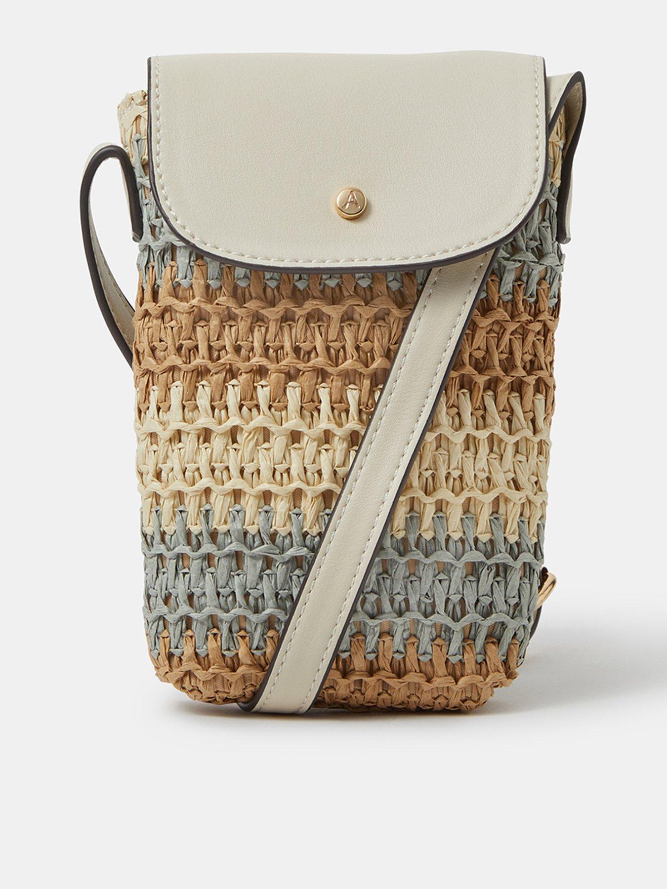 Accessorize Raffia Phone Bag
