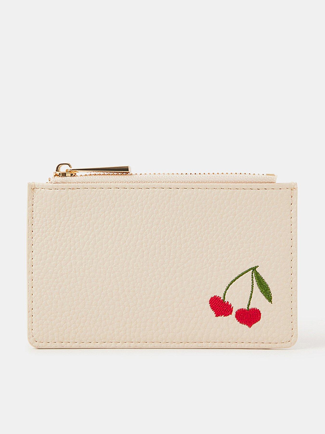Accessorize Cherry Embroidered Card Holder