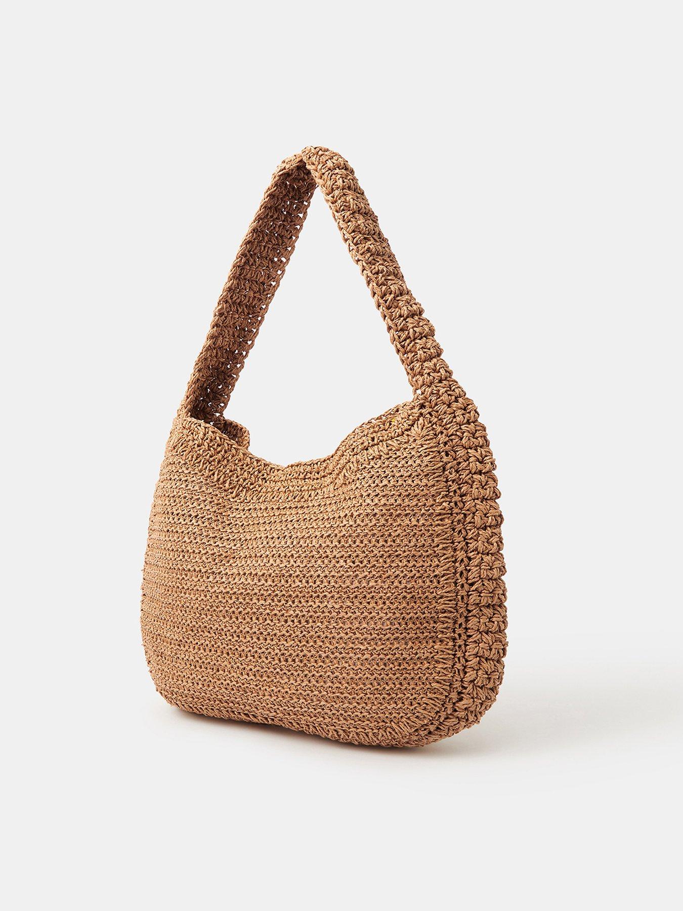 Image 3 of 5 of Accessorize Slouchy Raffia Flower Bag