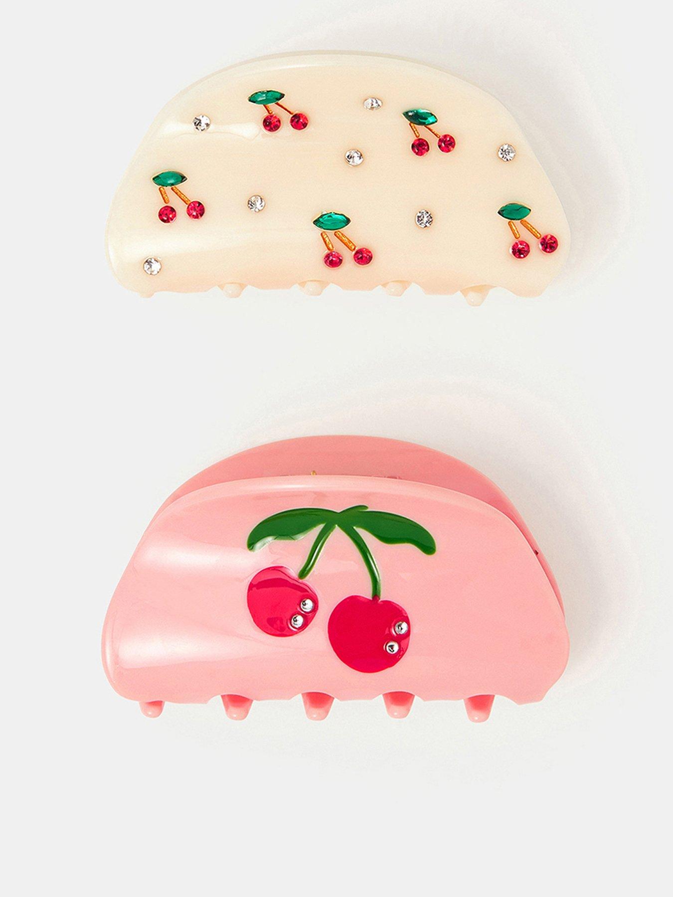 Accessorize 2-pack Cherry Gem Claw Clips