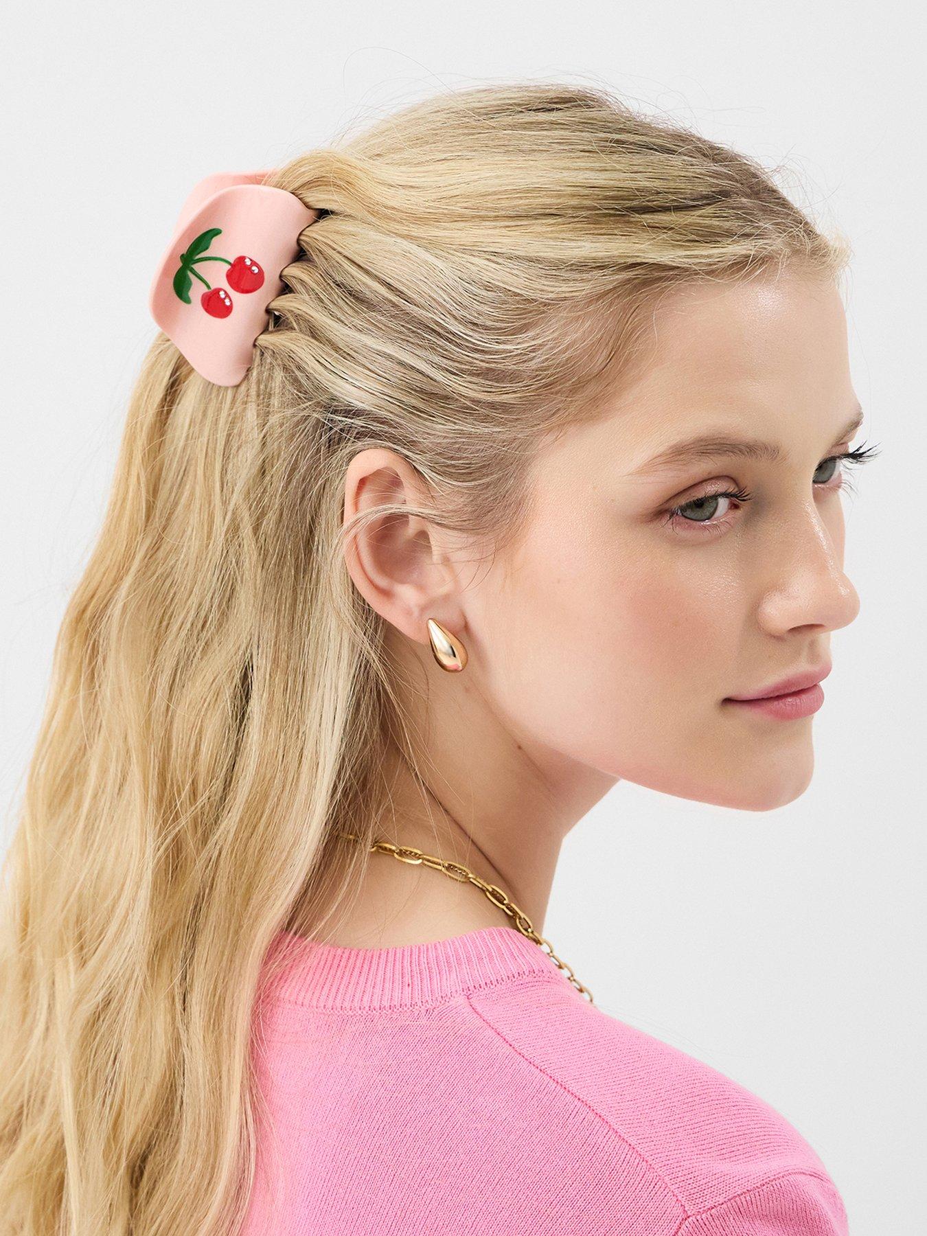 Image 2 of 3 of Accessorize 2-pack Cherry Gem Claw Clips