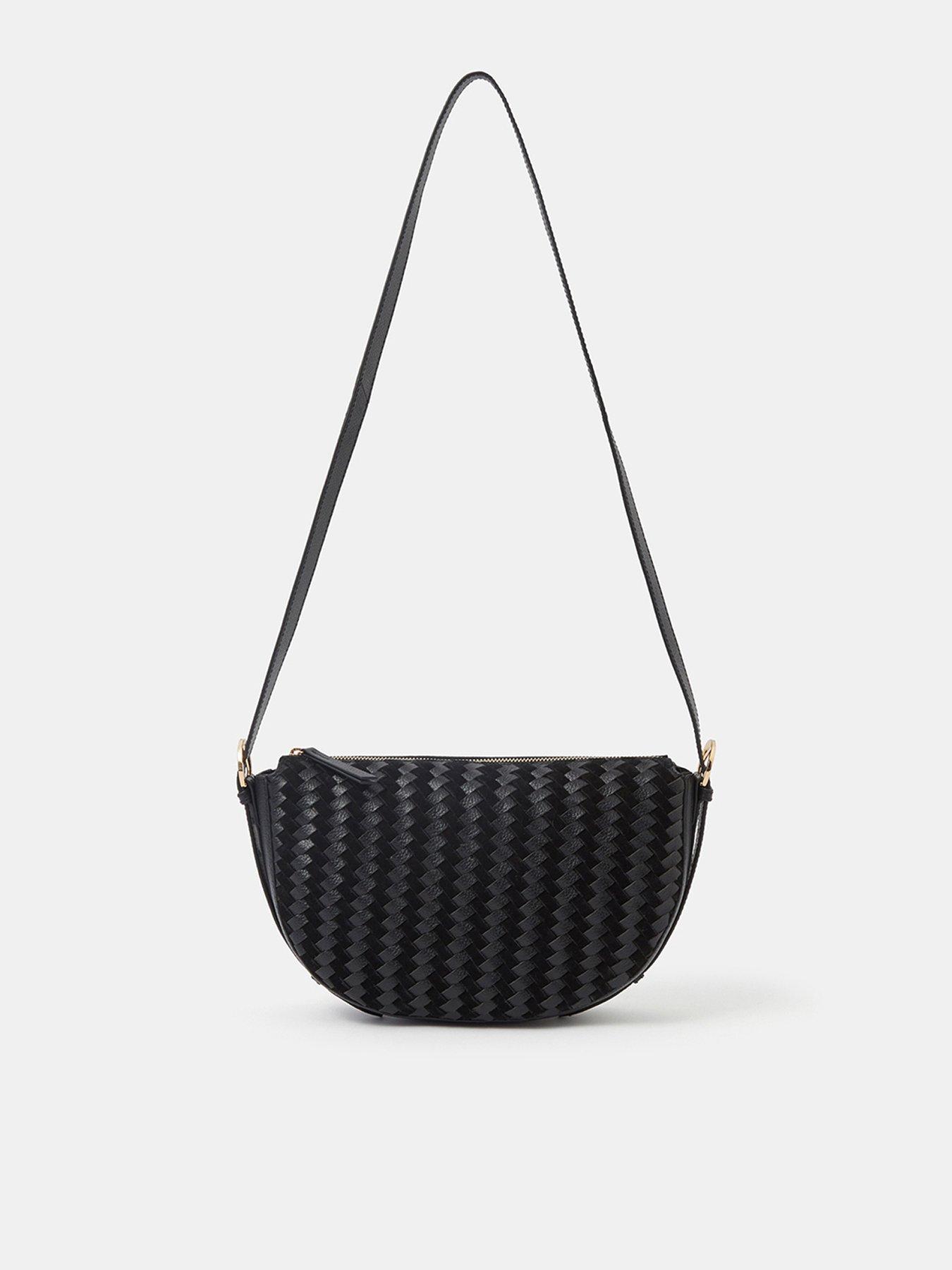 Accessorize Woven Leather Crossbody Bag