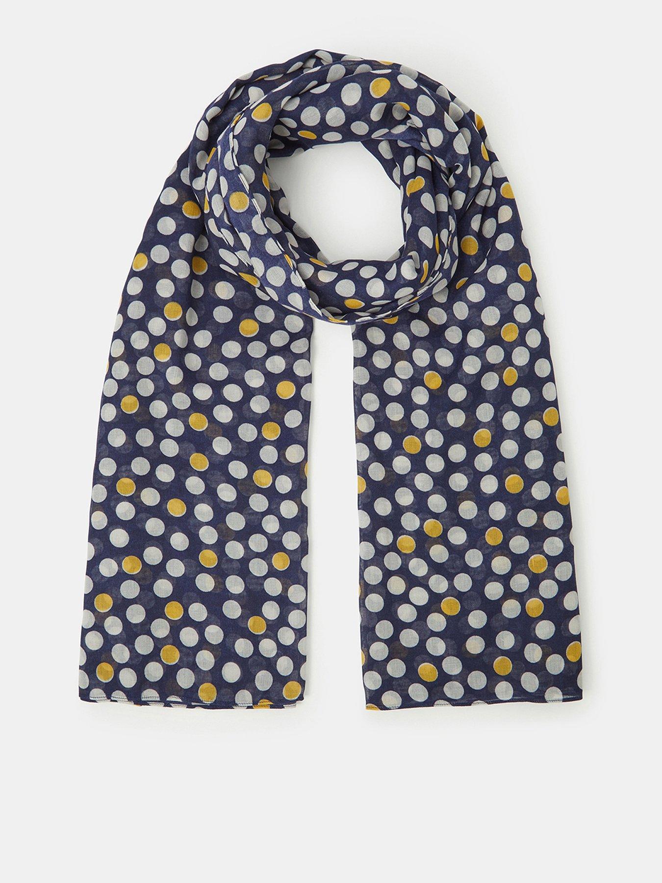 Image 1 of 3 of Accessorize Lightweight Polka Dot Scarf
