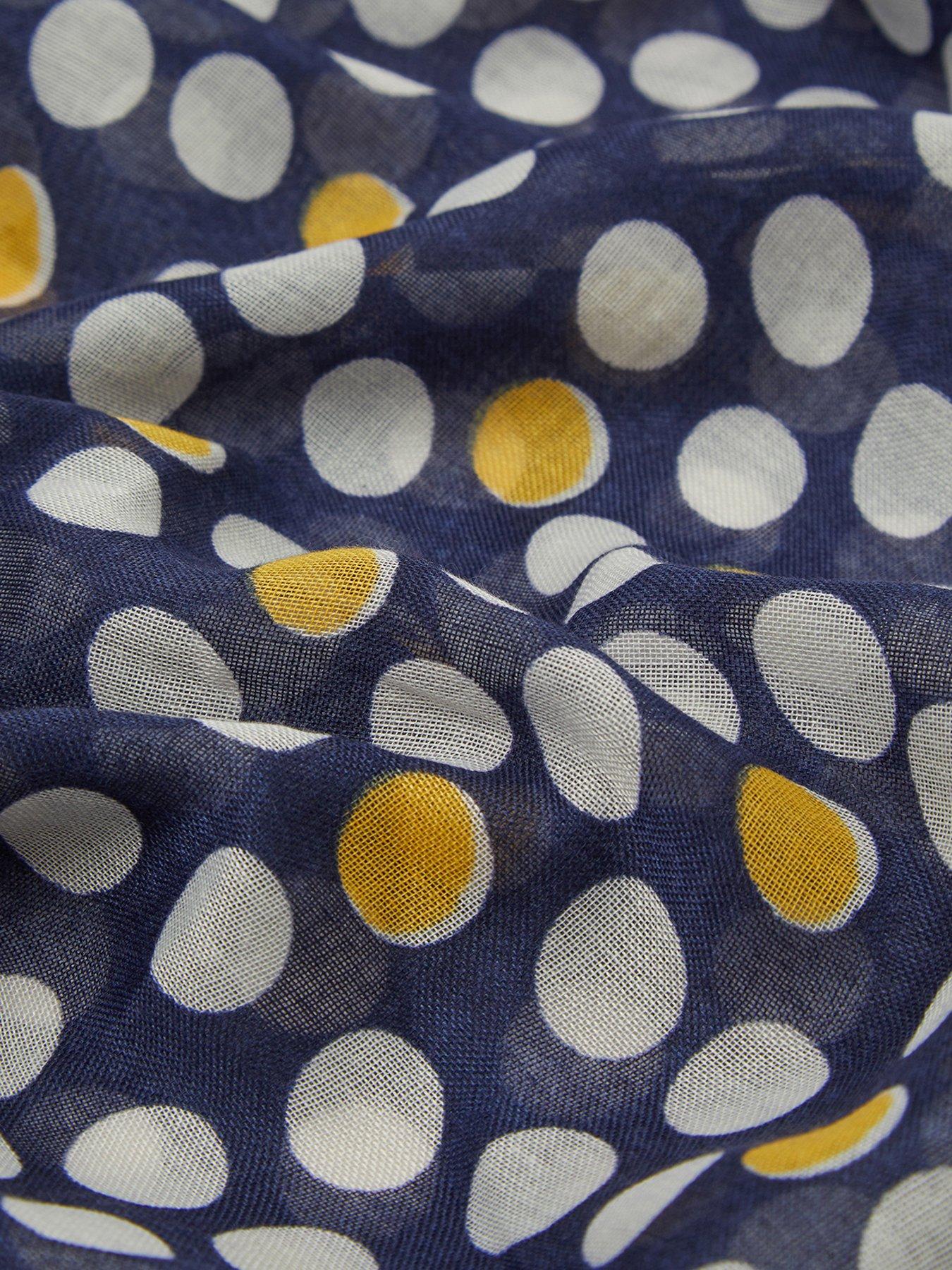 Image 3 of 3 of Accessorize Lightweight Polka Dot Scarf