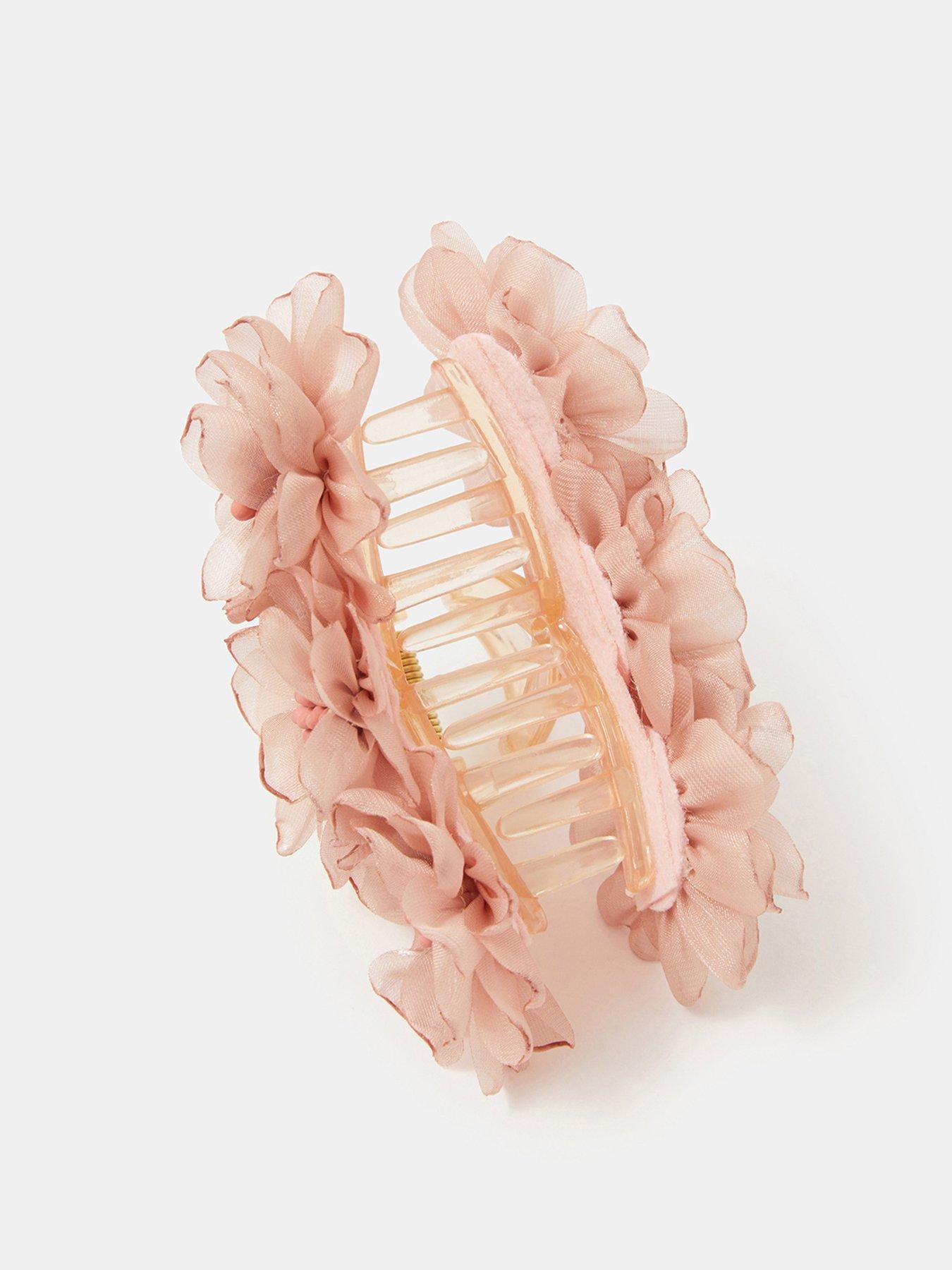 Image 3 of 3 of Accessorize Chiffon Flower Claw Clip