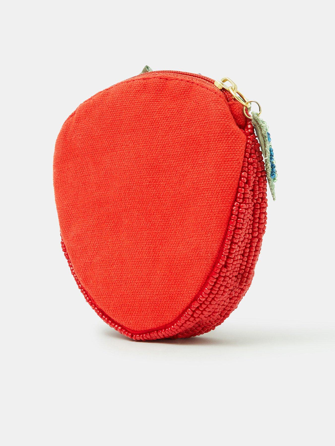 Image 2 of 3 of Accessorize Beaded Strawberry Coin Purse