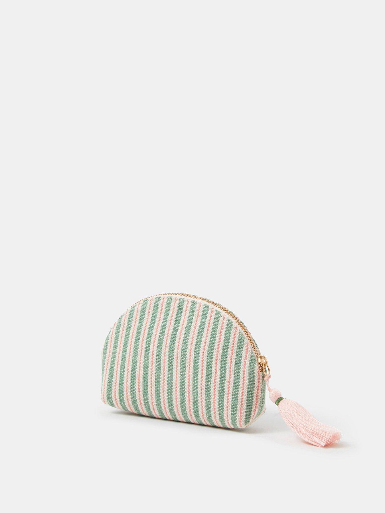 Image 2 of 3 of Accessorize Embellished Strawberry Stripe Coin Purse