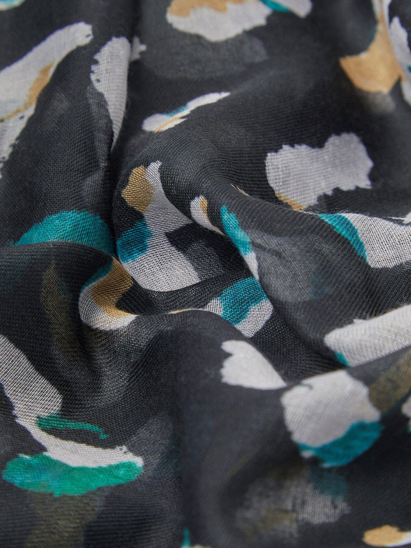 Image 3 of 3 of Accessorize Lightweight Animal Print Scarf
