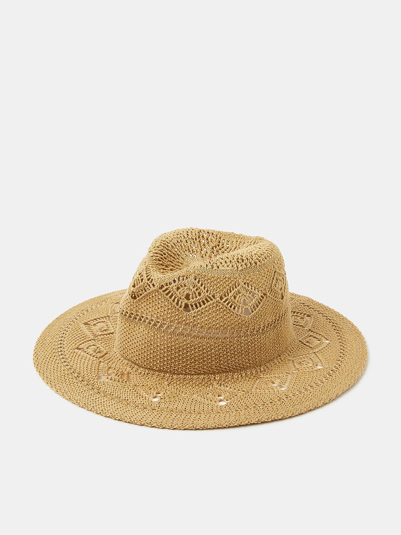 Accessorize Woven Fedora Hat