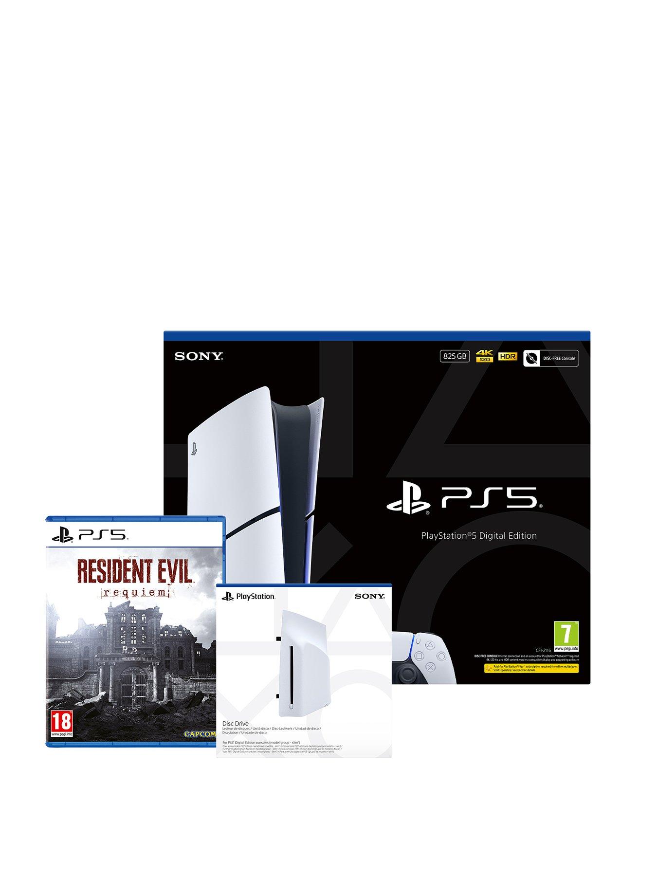 Image 1 of 7 of Playstation PlayStation&reg;5&nbsp;Digital Edition Console - 825GB with Resident Evil: Requiem &amp; Disc Drive