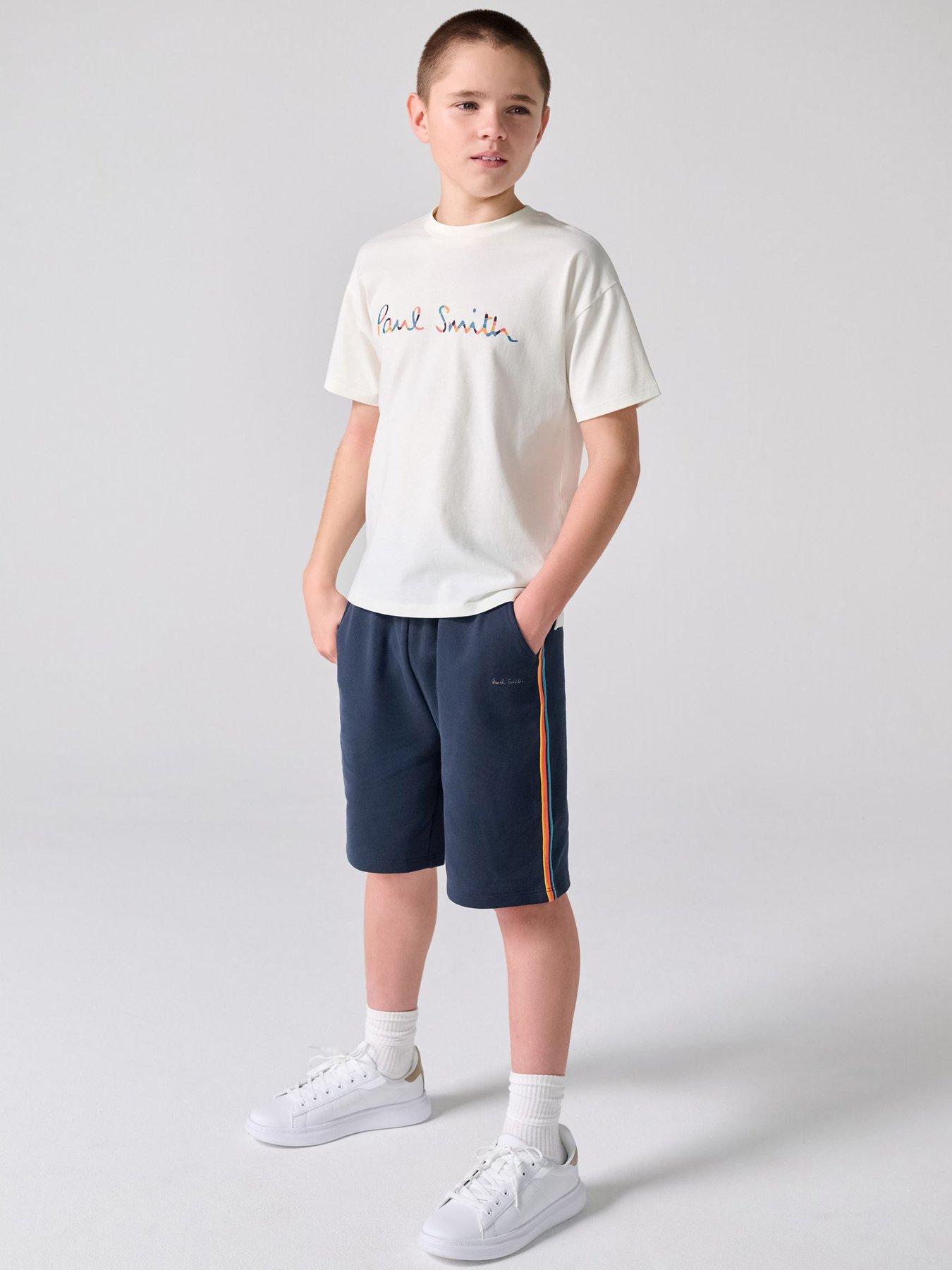 Paul Smith Junior Boys Logo T-shirt And Shorts Set - White / Navy