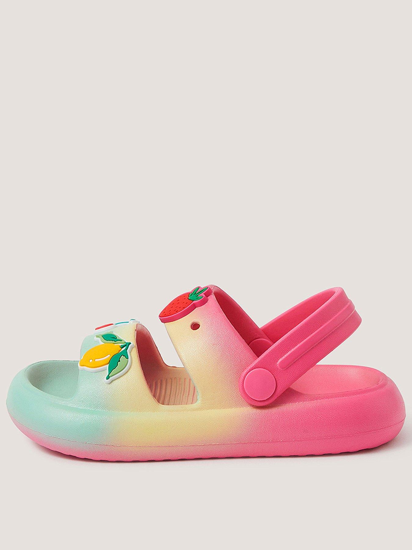 Monsoon Girls Fruity Plastic Sliders - Multi