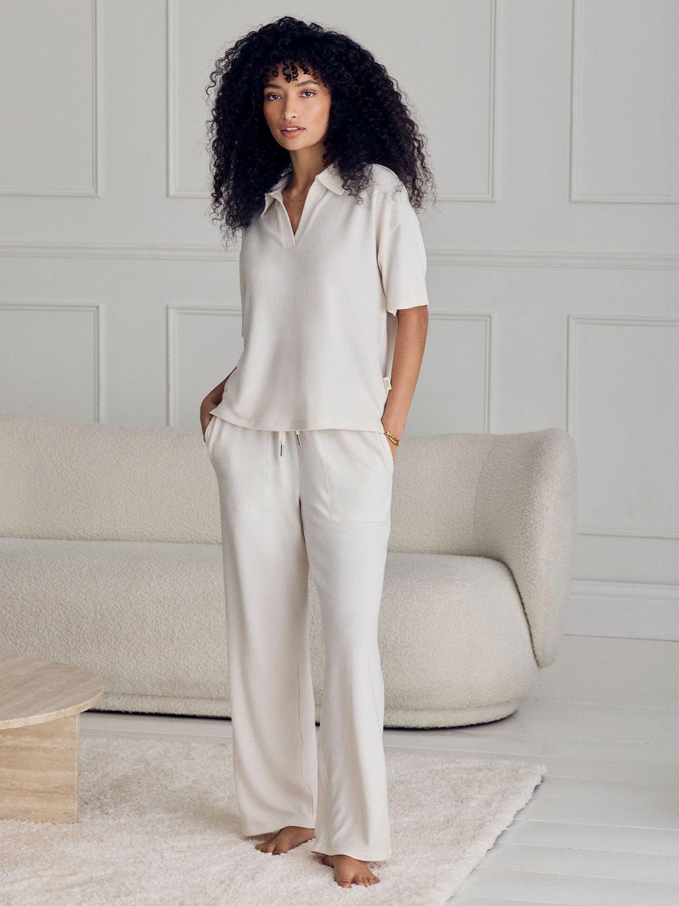 CHELSEA PEERS Slub-knit Joggers - Cream