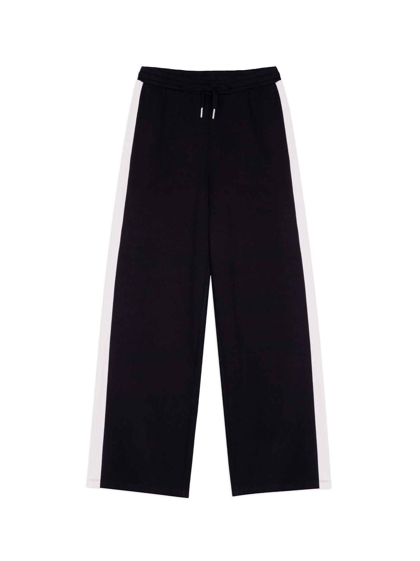 Image 6 of 6 of CHELSEA PEERS Luxecomfort Scuba Side Stripe Joggers - Black