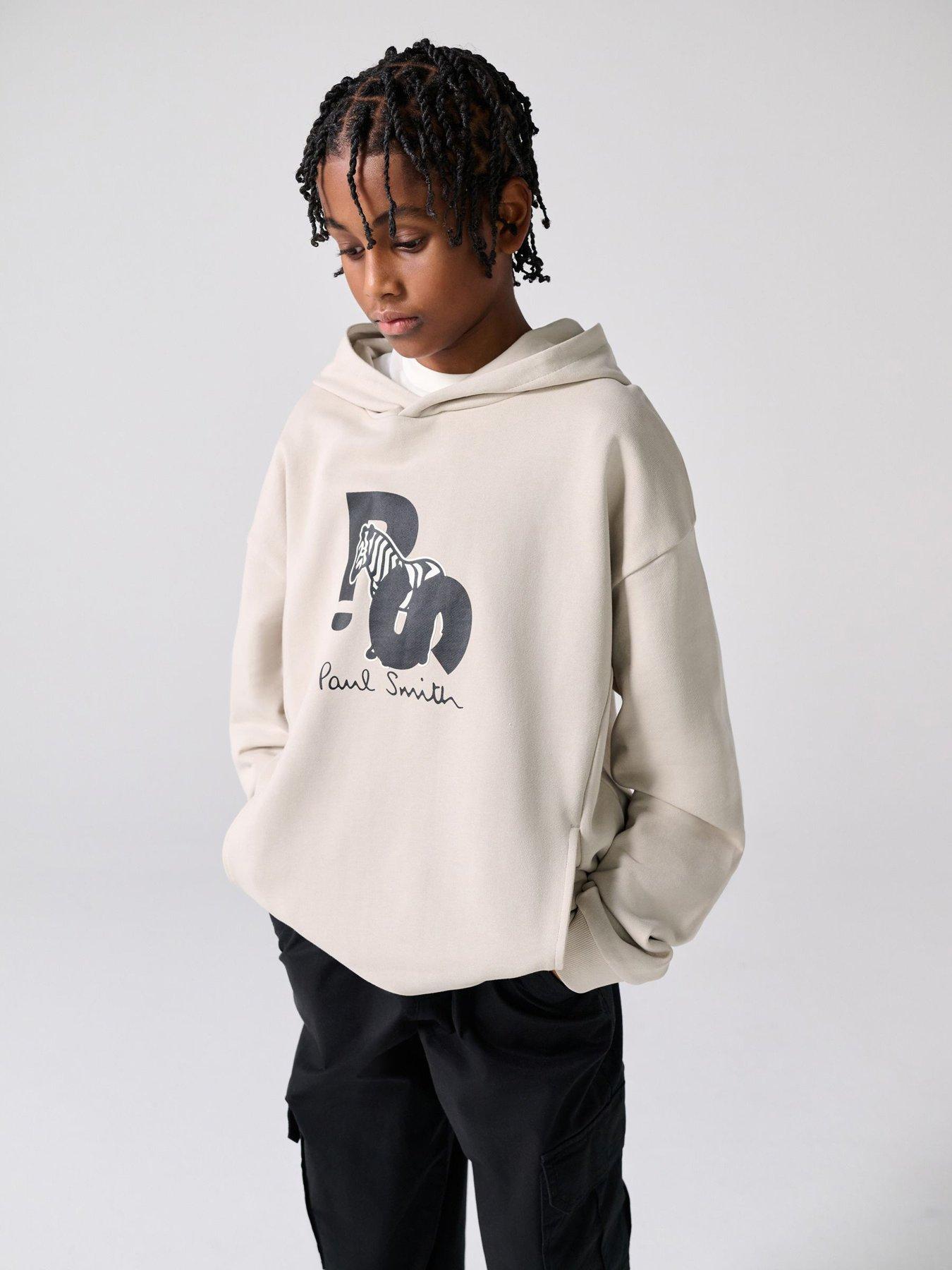 Paul Smith Junior Boys Zebra Graphic Hoodie - Beige