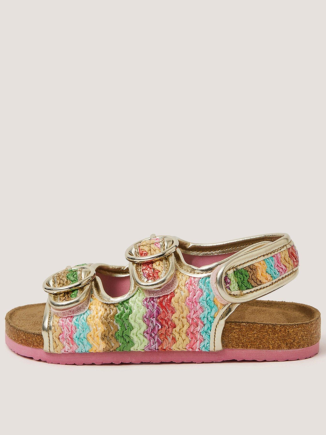 Monsoon Girls Rainbow Corkbed Sandals - Multi