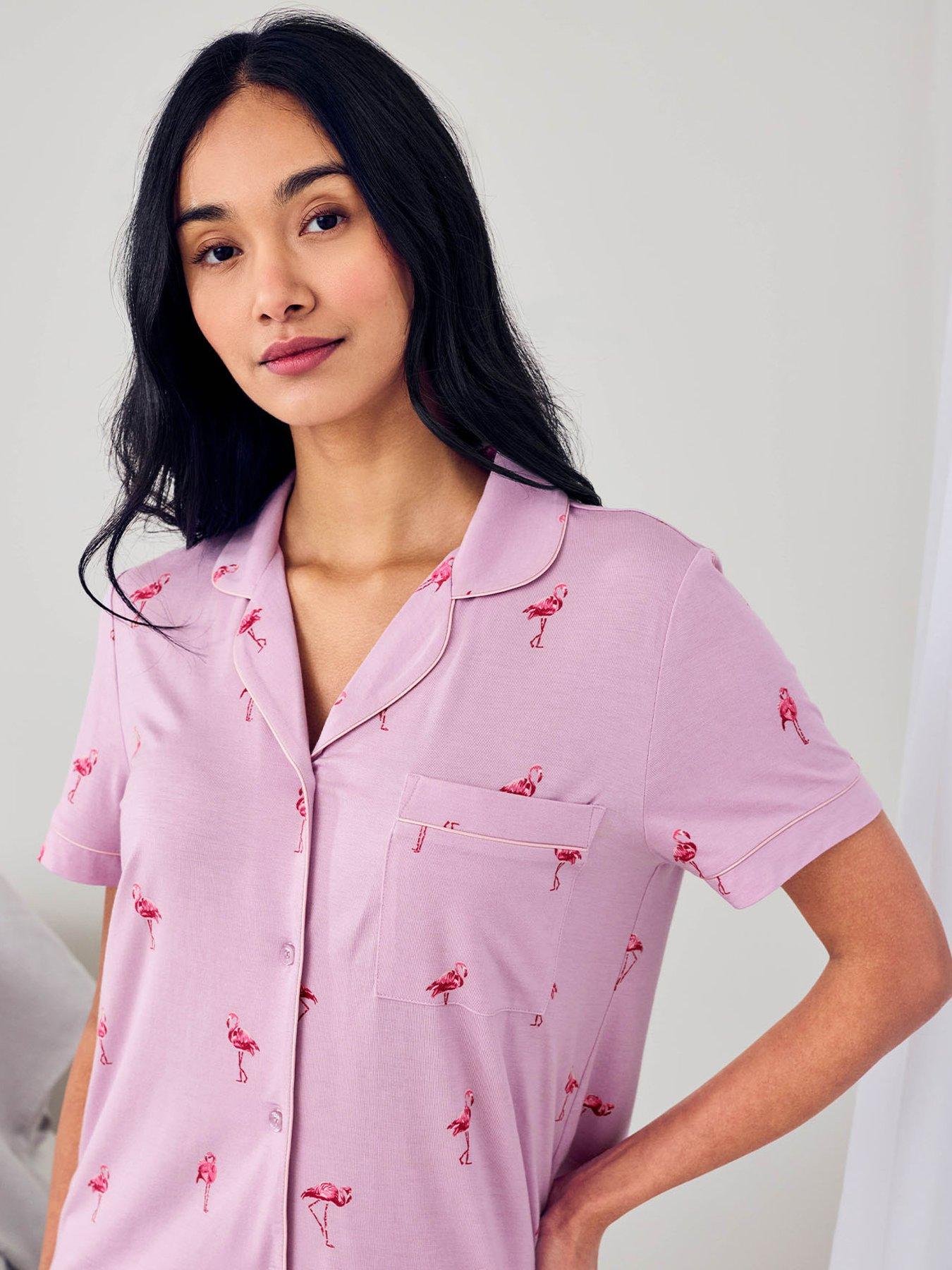 Image 6 of 6 of CHELSEA PEERS Short Sleeve Modal Lenzing Pyjama Set - Light Purple